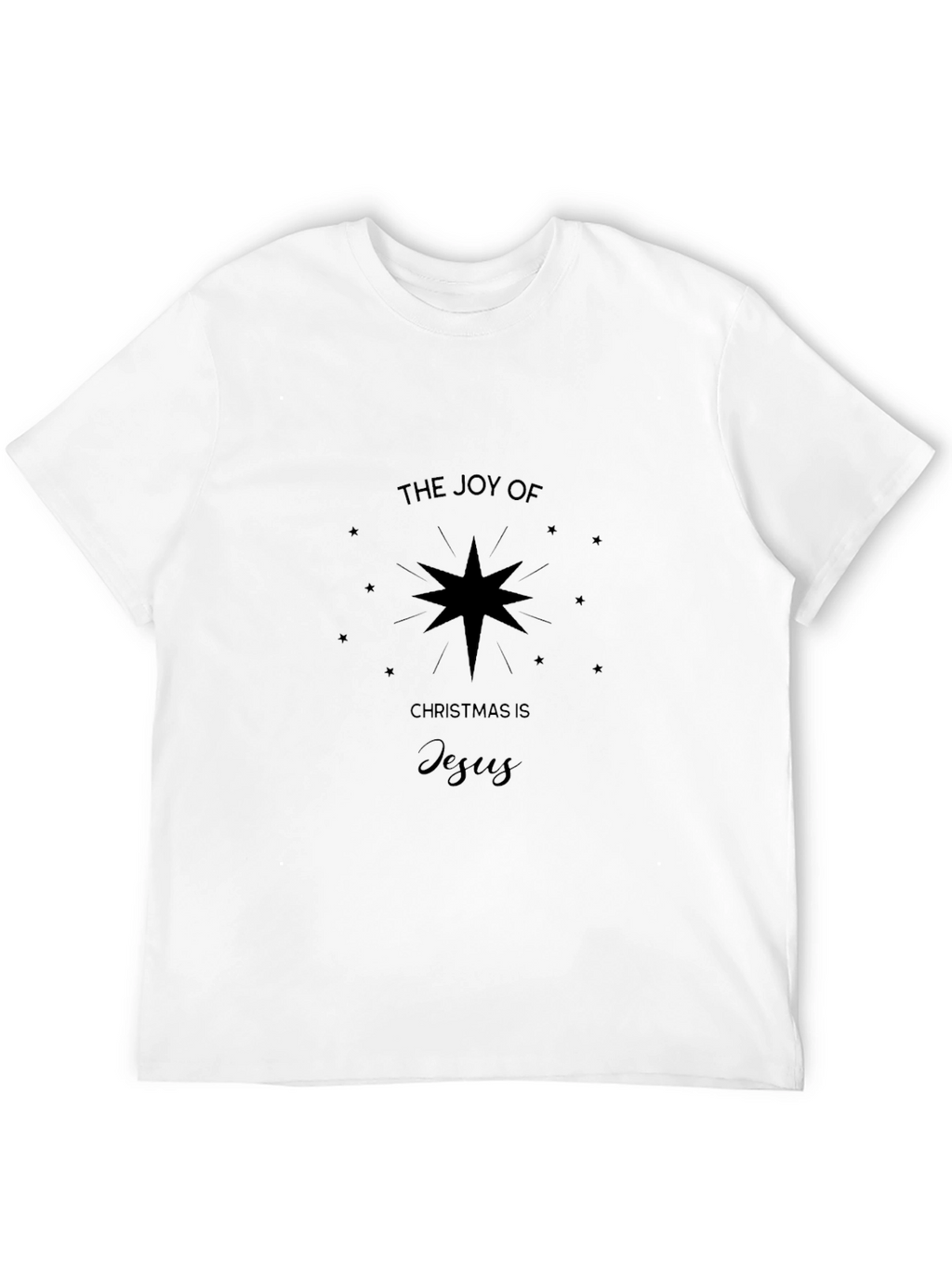 Joy of Christmas Jesus Black Graphic Tee