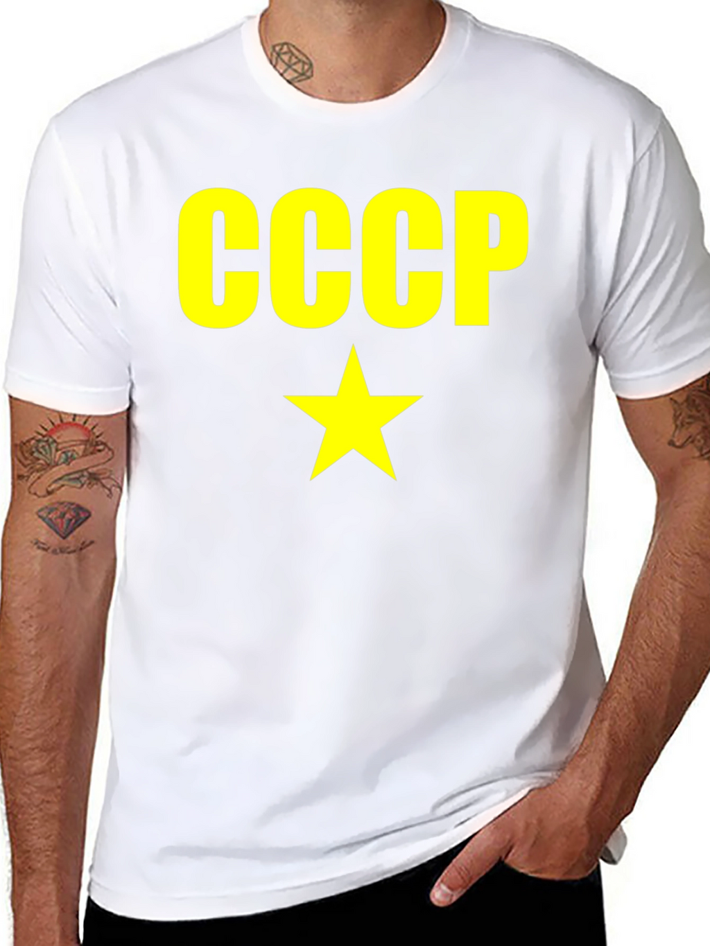 CCCP Soviet Union Star Graphic Black T-Shirt