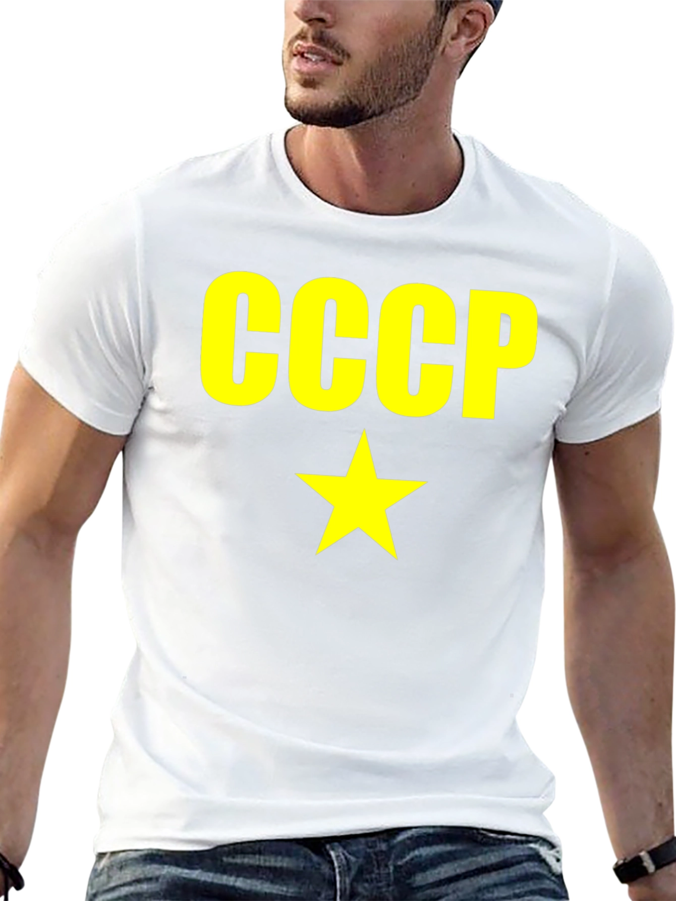 CCCP Soviet Union Star Graphic Black T-Shirt