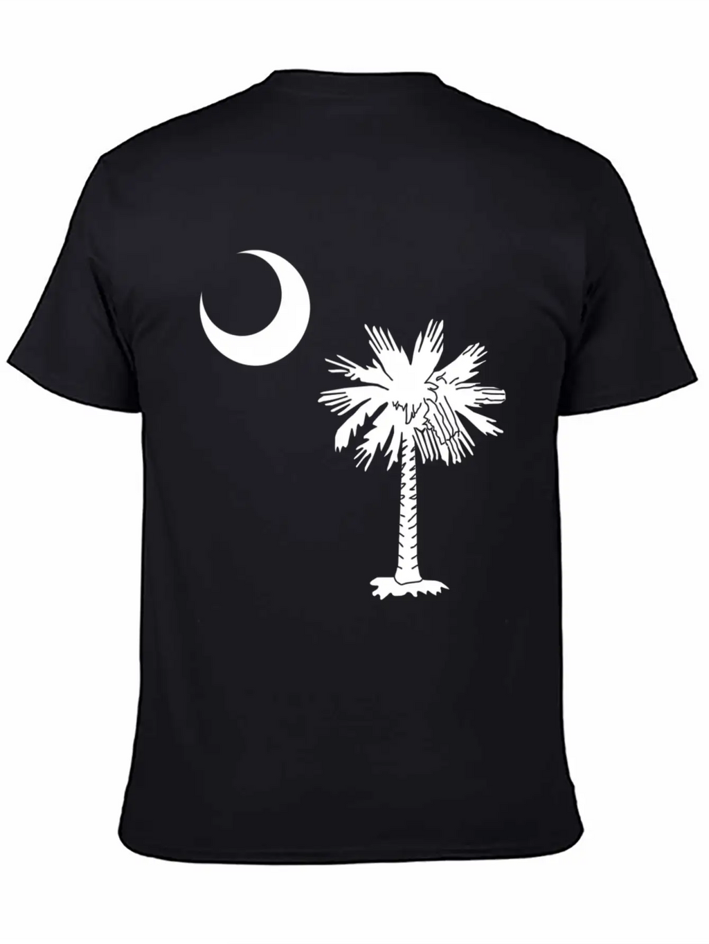 Official South Carolina Palmetto State Flag Casual Graphic T-Shirt – Simple And Comfortable Daily Wear