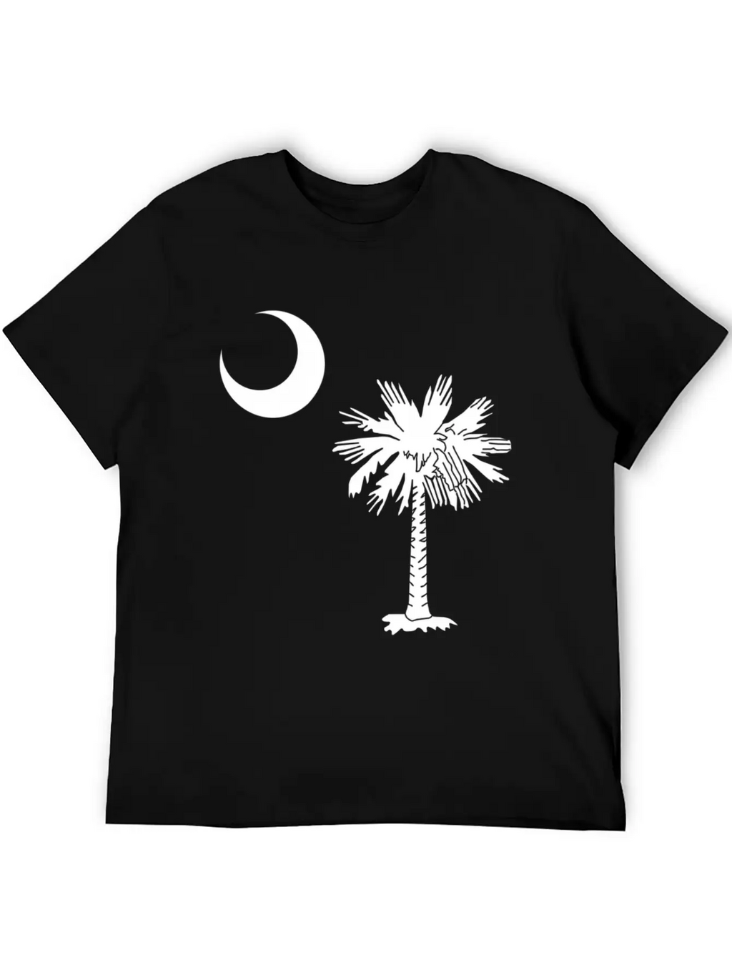 Official South Carolina Palmetto State Flag Casual Graphic T-Shirt – Simple And Comfortable Daily Wear