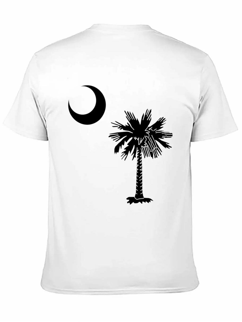 Official South Carolina Palmetto State Flag Casual Graphic T-Shirt – Simple And Comfortable Daily Wear