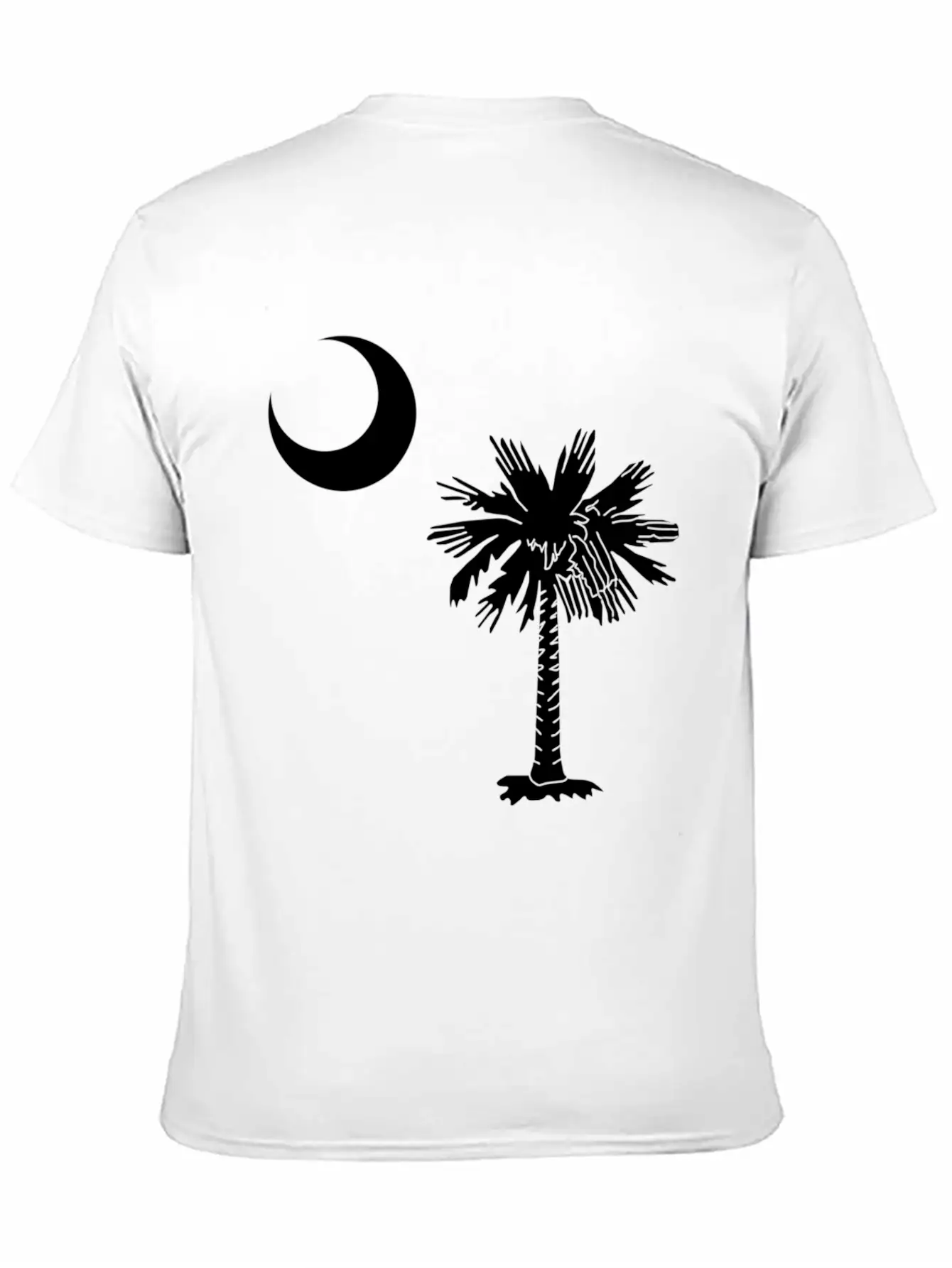 Official South Carolina Palmetto State Flag Casual Graphic T-Shirt – Simple And Comfortable Daily Wear