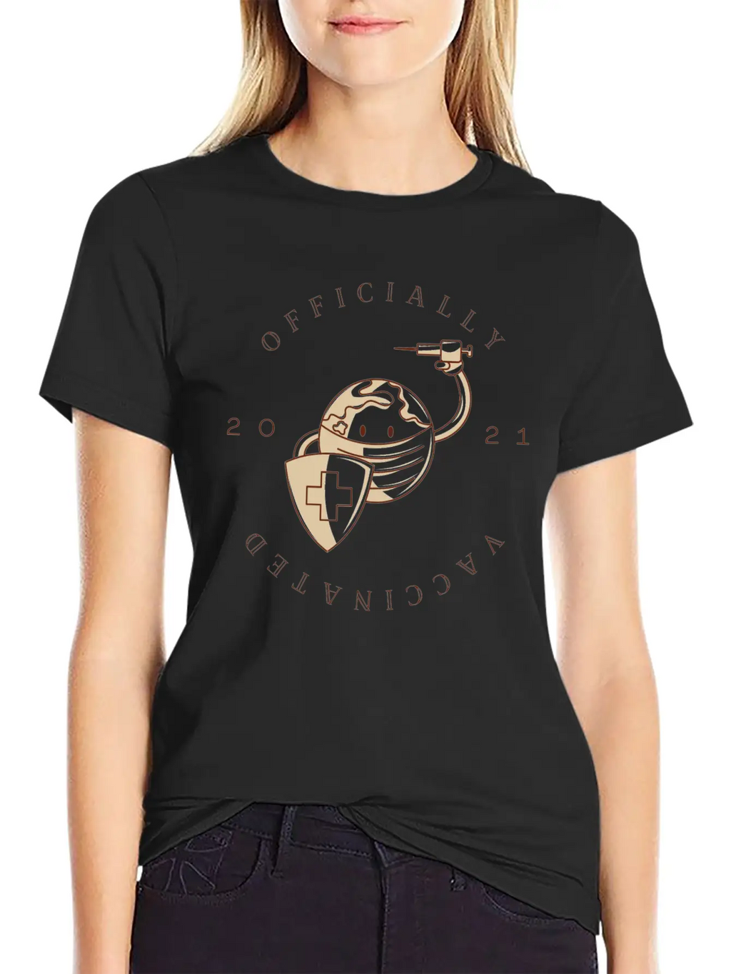 Officially Vaccinated Essential Cotton Tee For Daily Outfits – Unisex Style