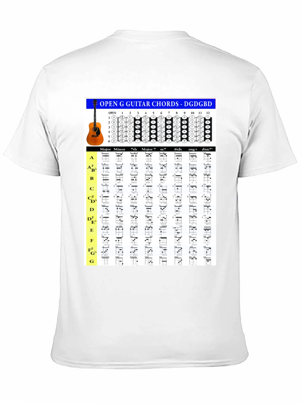 Open G Guitar Chords T-Shirt