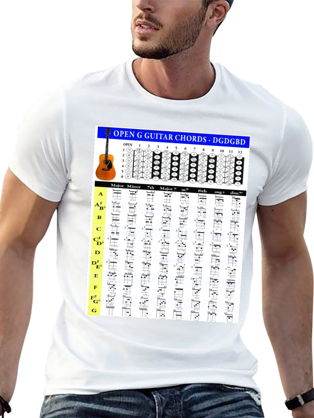 Open G Guitar Chords T-Shirt
