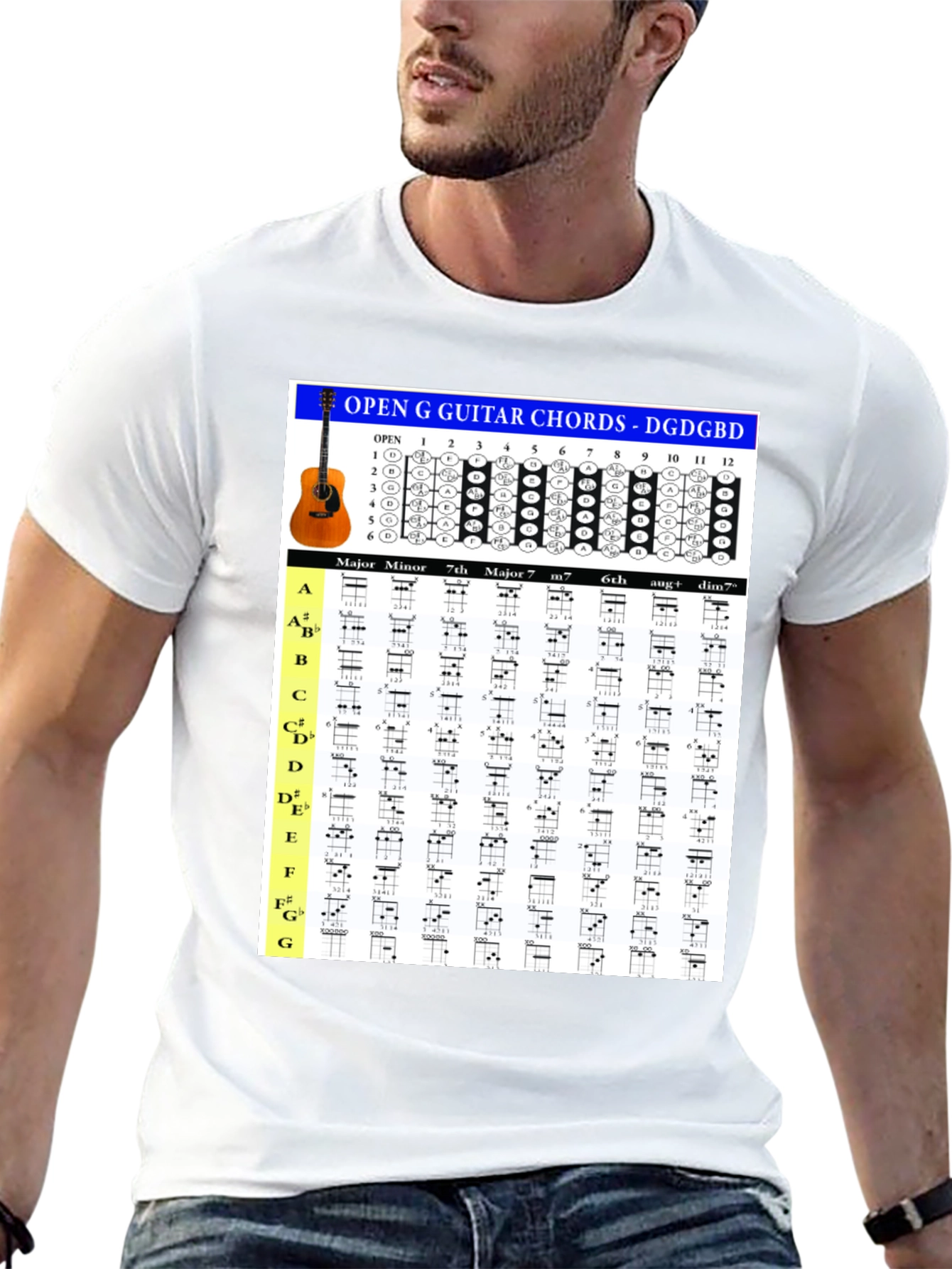 Open G Guitar Chords T-Shirt