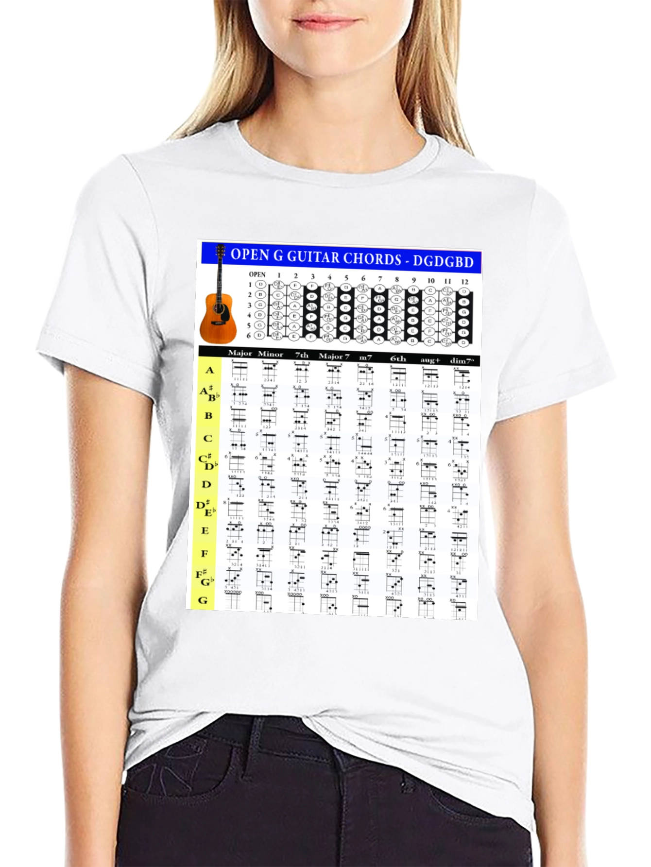 Open G Guitar Chords T-Shirt