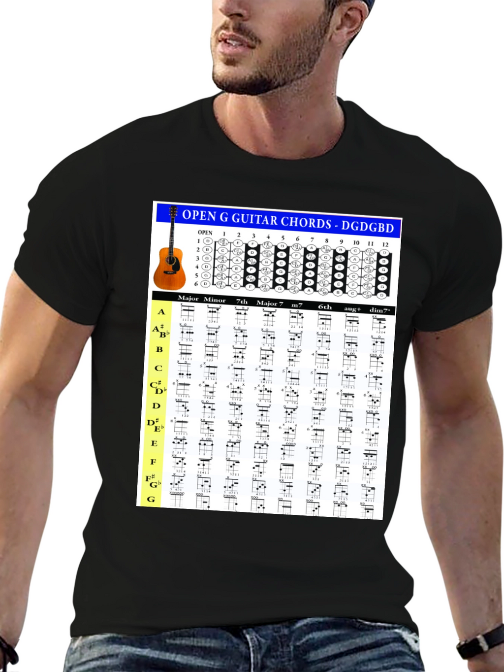 Open G Guitar Chords T-Shirt