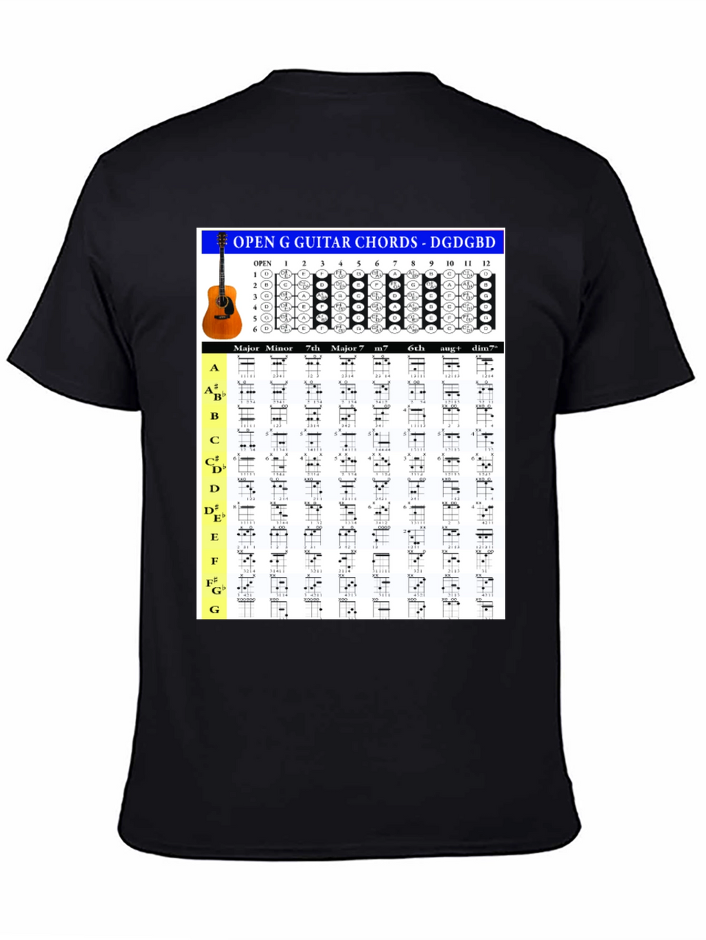 Open G Guitar Chords T-Shirt