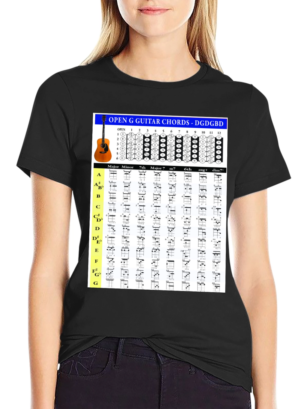 Open G Guitar Chords T-Shirt