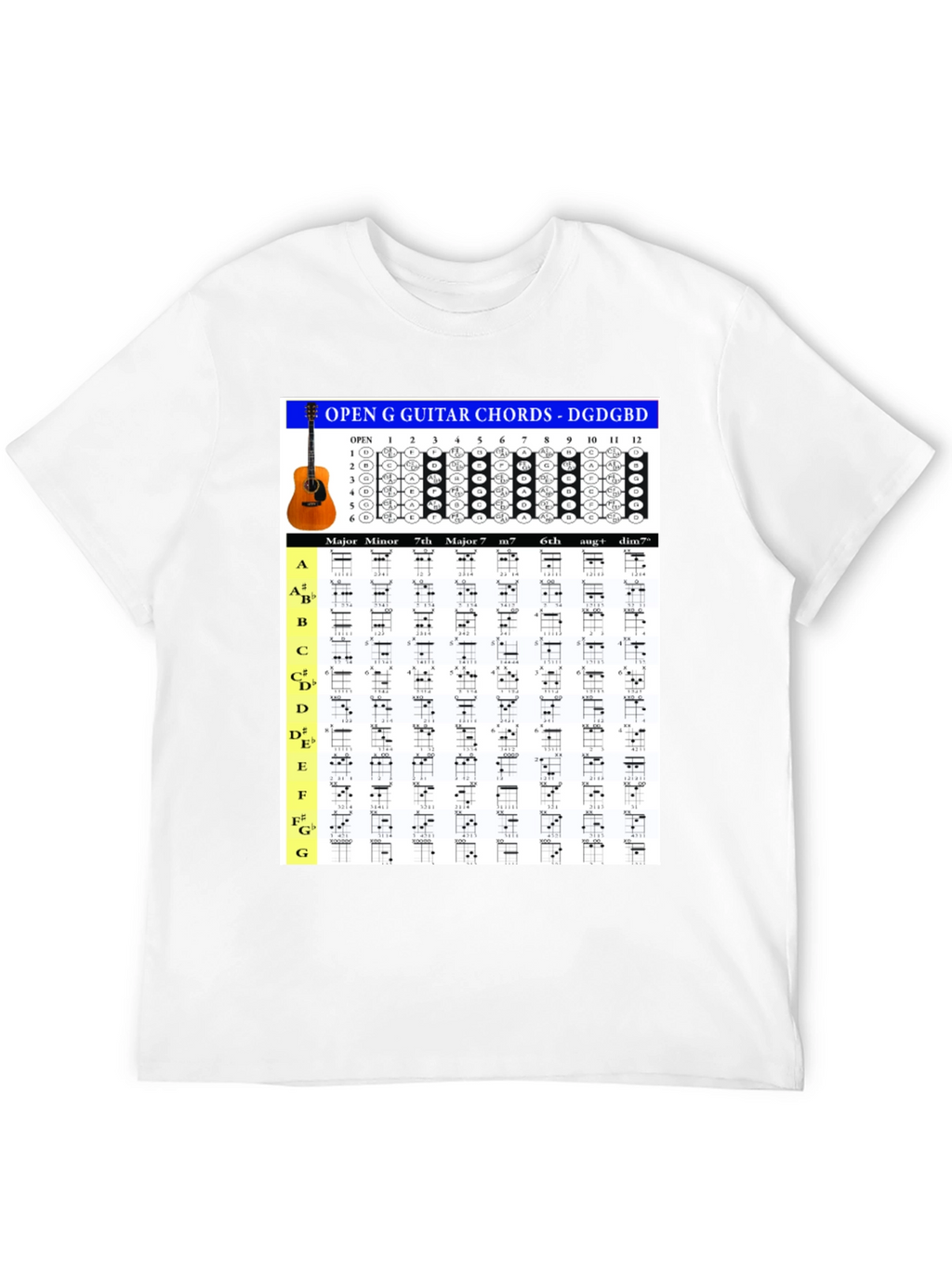 Open G Guitar Chords T-Shirt