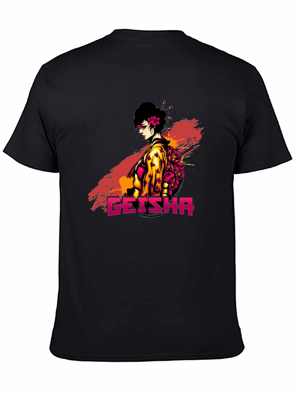 Geisha Graphic Tee - Stylish Japanese Art T-Shirt