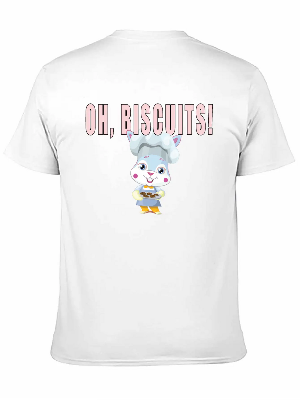 Oh Biscuits - Easter Bunny, Cute, Fluffy Bunny Unisex Short Sleeve Soft Cotton T-Shirt – Casual Everyday Wear