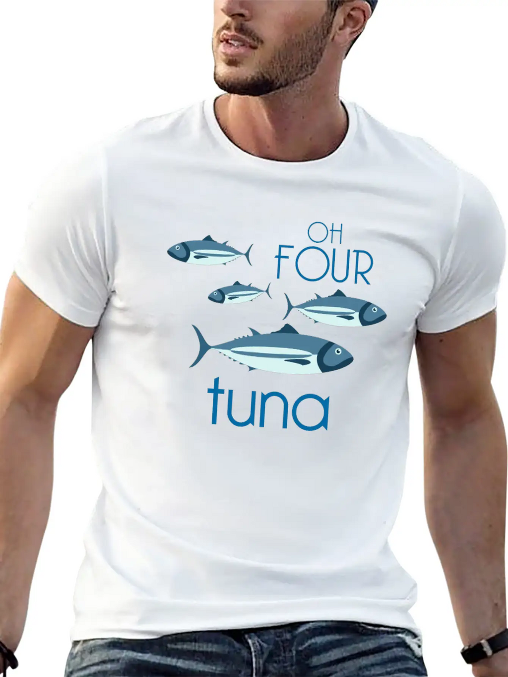 Oh Four Tuna Funny Fishing Classical Music Gift Breathable Soft Cotton T-Shirt – Timeless Casual Look