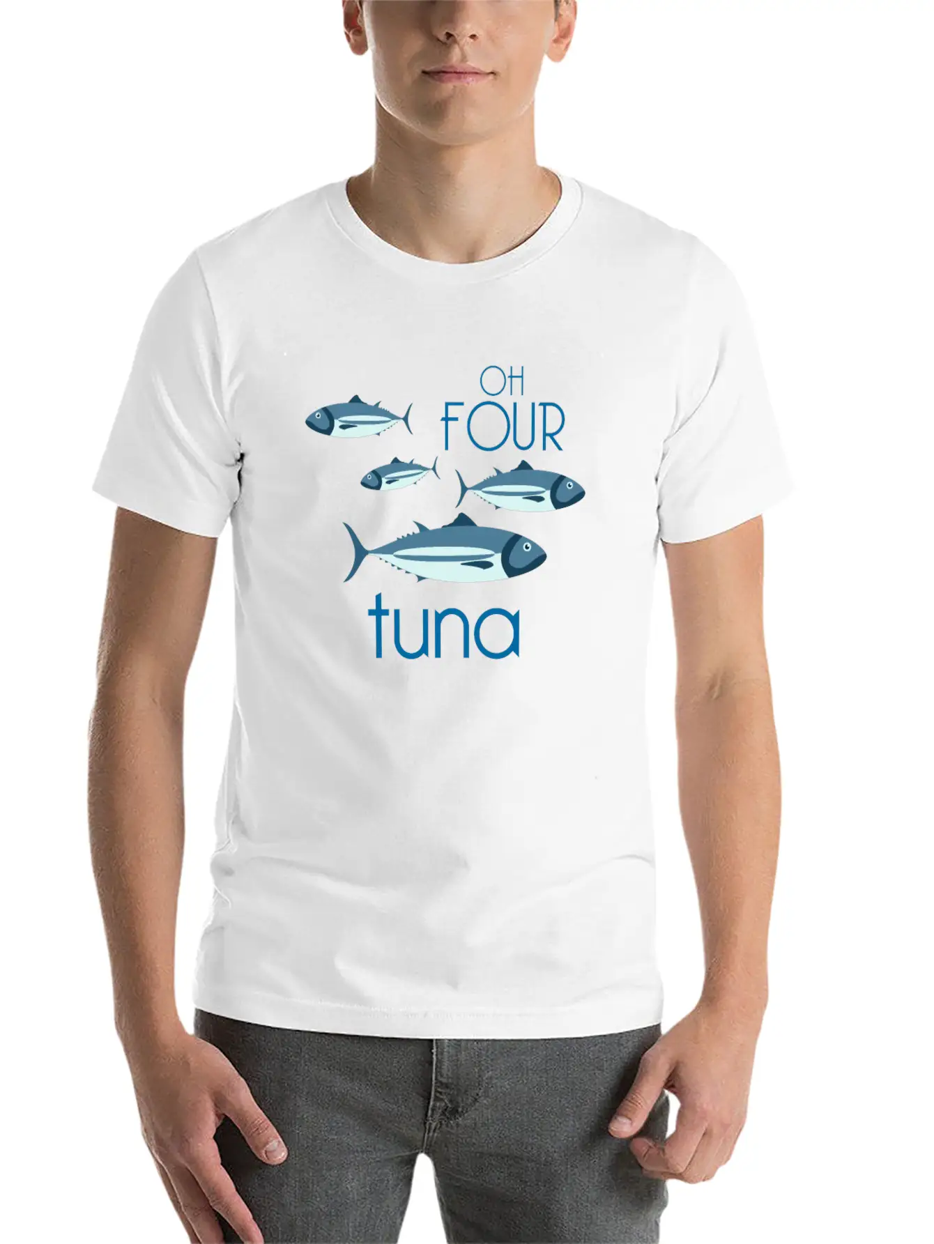 Oh Four Tuna Funny Fishing Classical Music Gift Breathable Soft Cotton T-Shirt – Timeless Casual Look