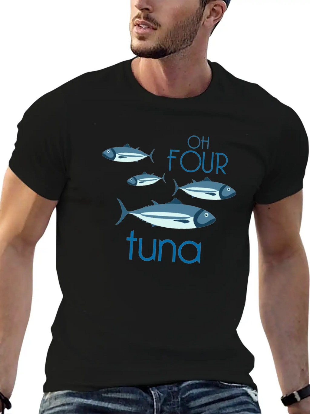 Oh Four Tuna Funny Fishing Classical Music Gift Breathable Soft Cotton T-Shirt – Timeless Casual Look
