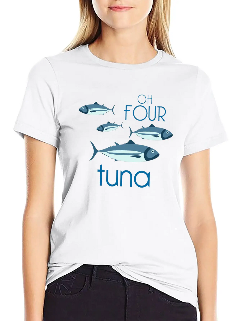 Oh Four Tuna Funny Fishing Classical Music Gift Breathable Soft Cotton T-Shirt – Timeless Casual Look