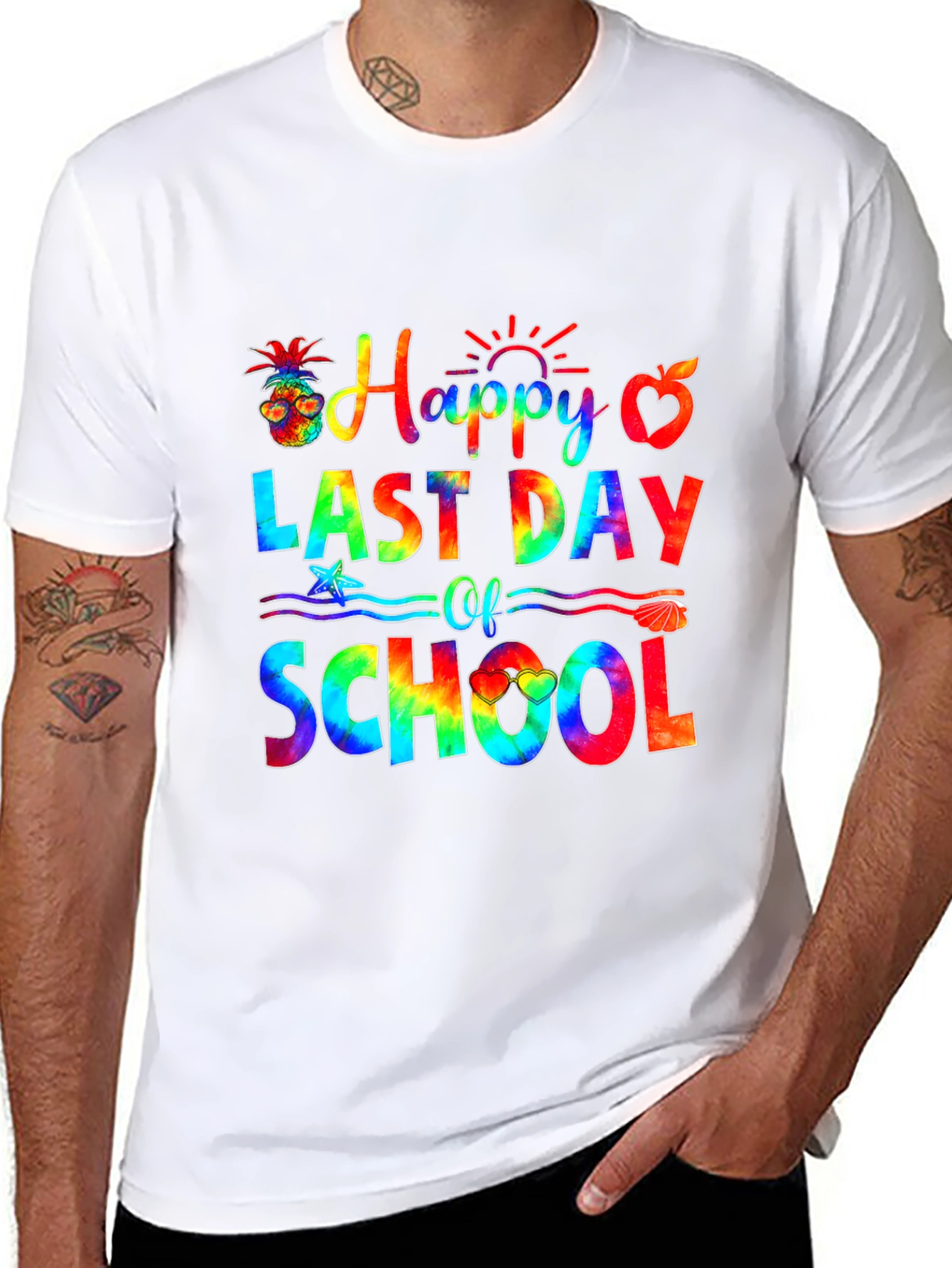 Happy Last Day of School Tie-Dye Graphic Tee