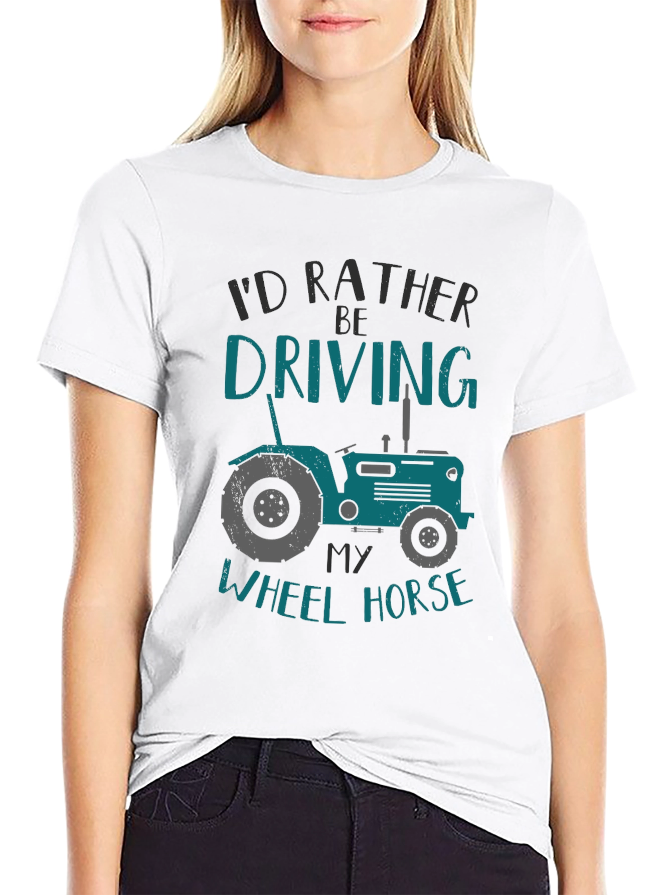 Id Rather Be Driving My Wheel Horse T-Shirt