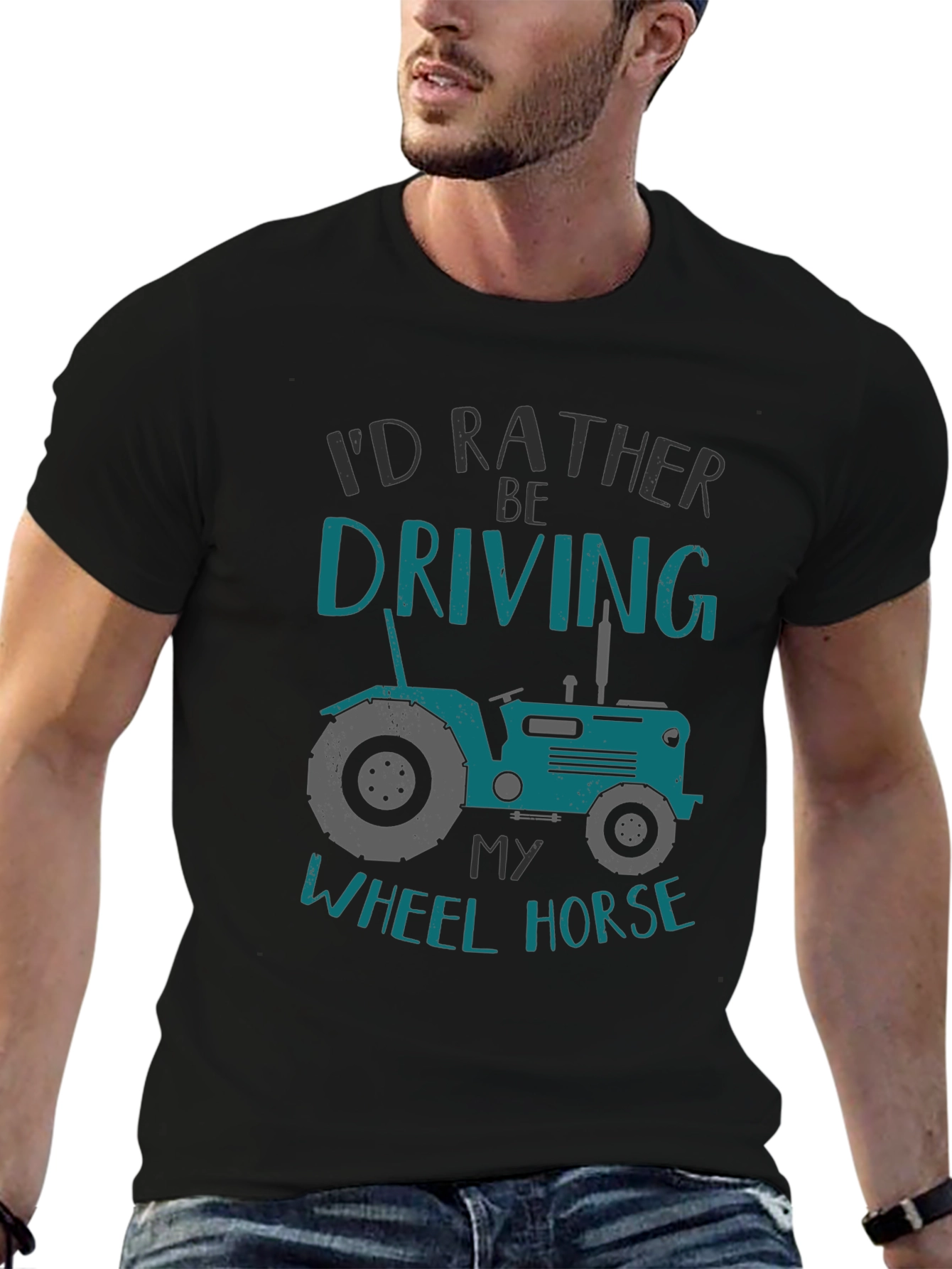Id Rather Be Driving My Wheel Horse T-Shirt