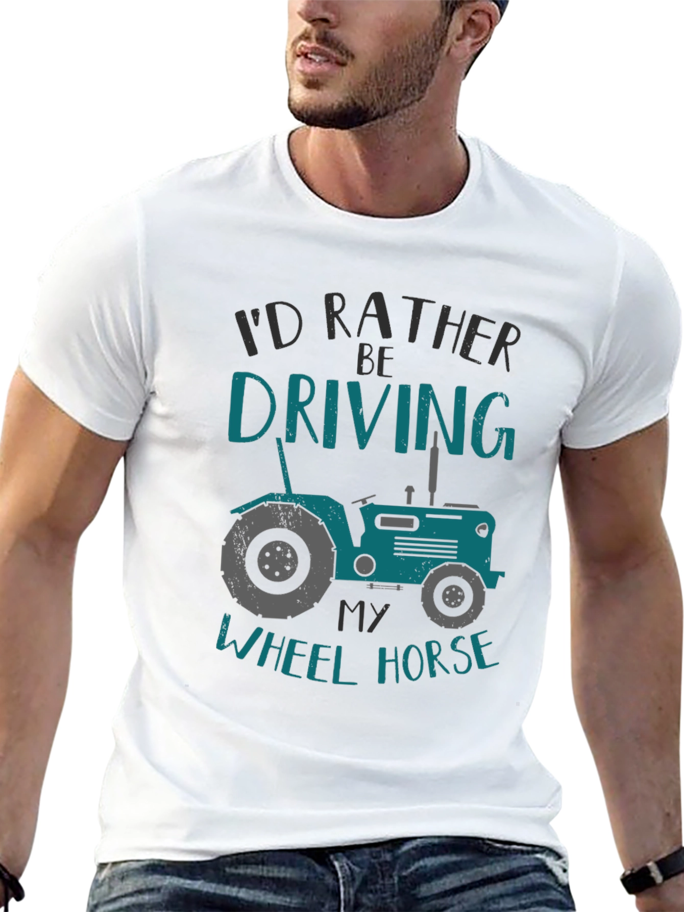 Id Rather Be Driving My Wheel Horse T-Shirt