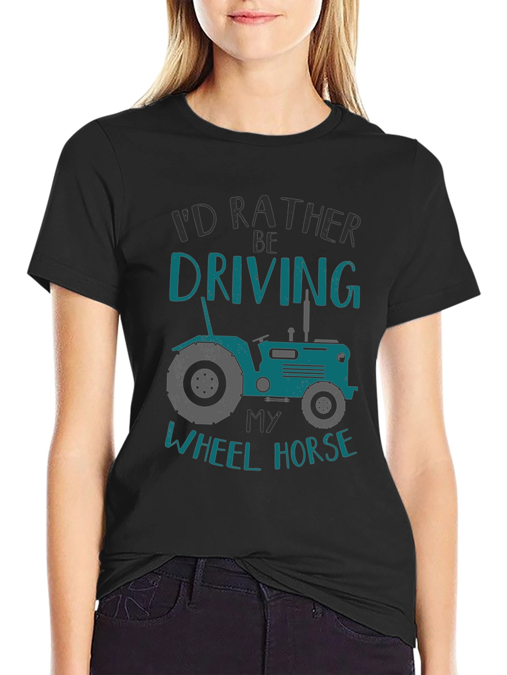 Id Rather Be Driving My Wheel Horse T-Shirt