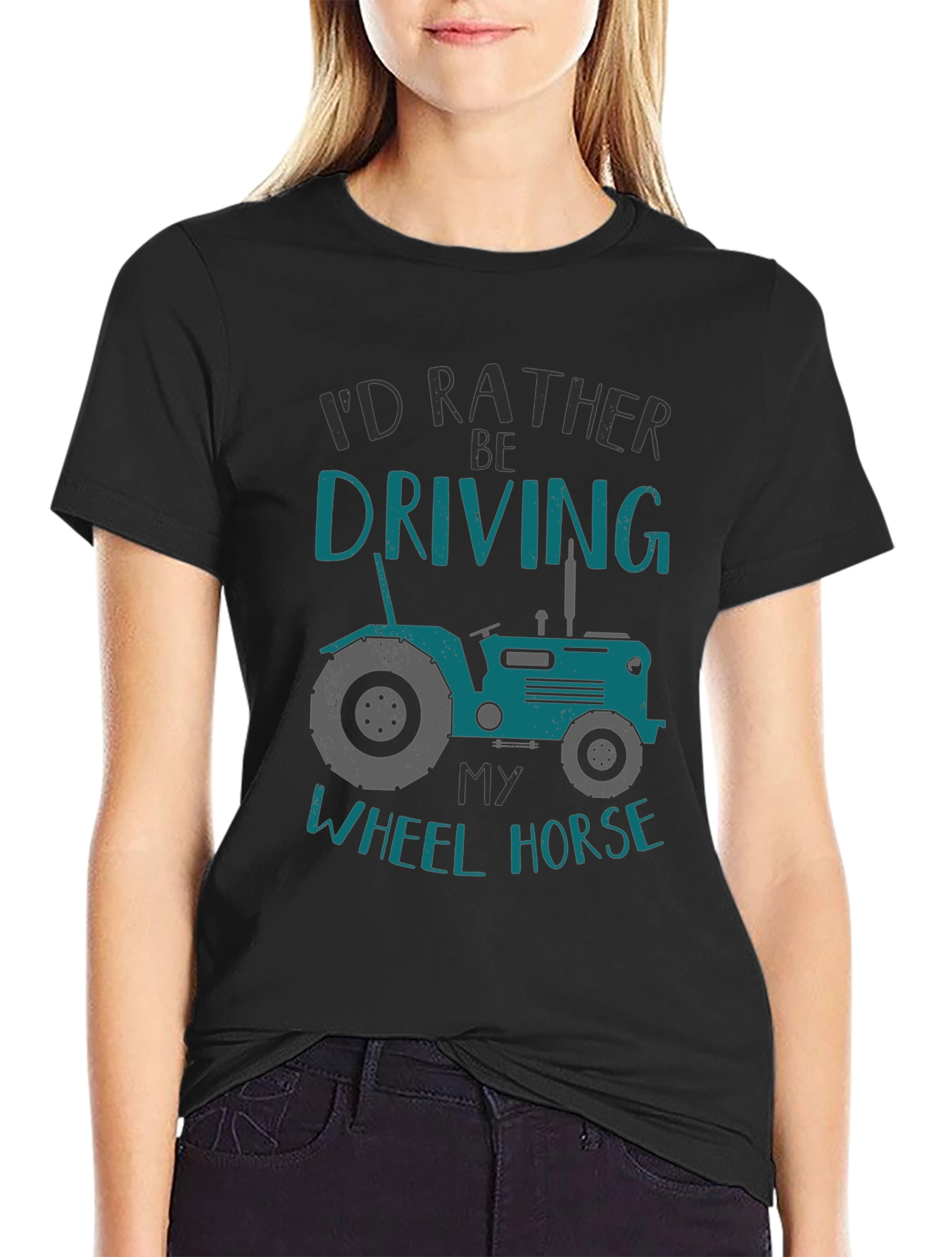 Id Rather Be Driving My Wheel Horse T-Shirt
