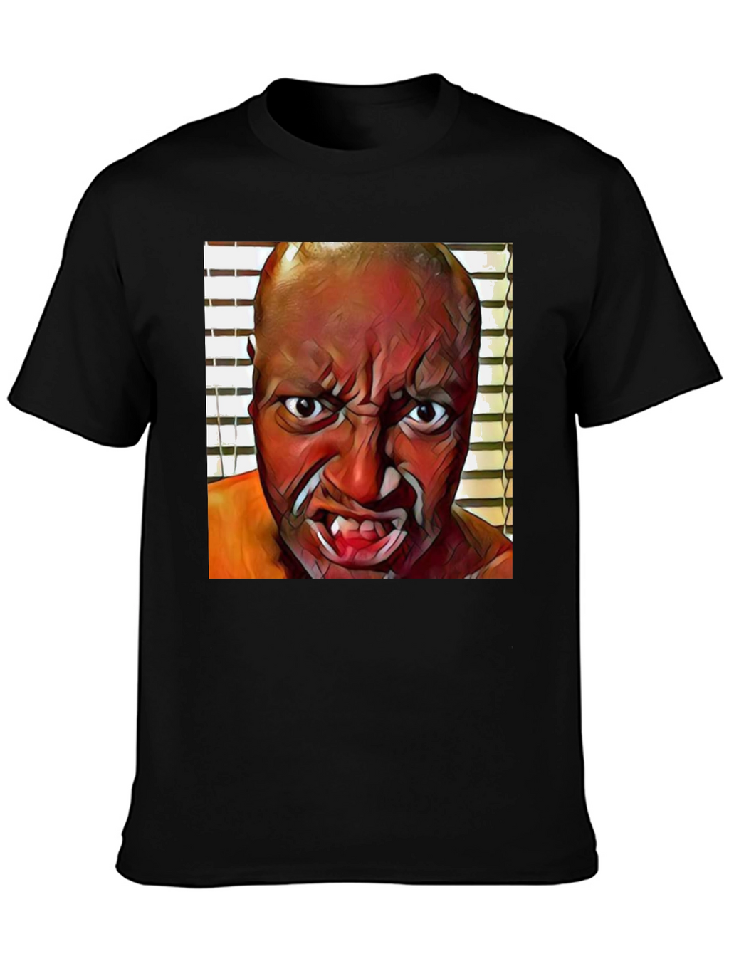 Monster Face Graphic Black T-Shirt