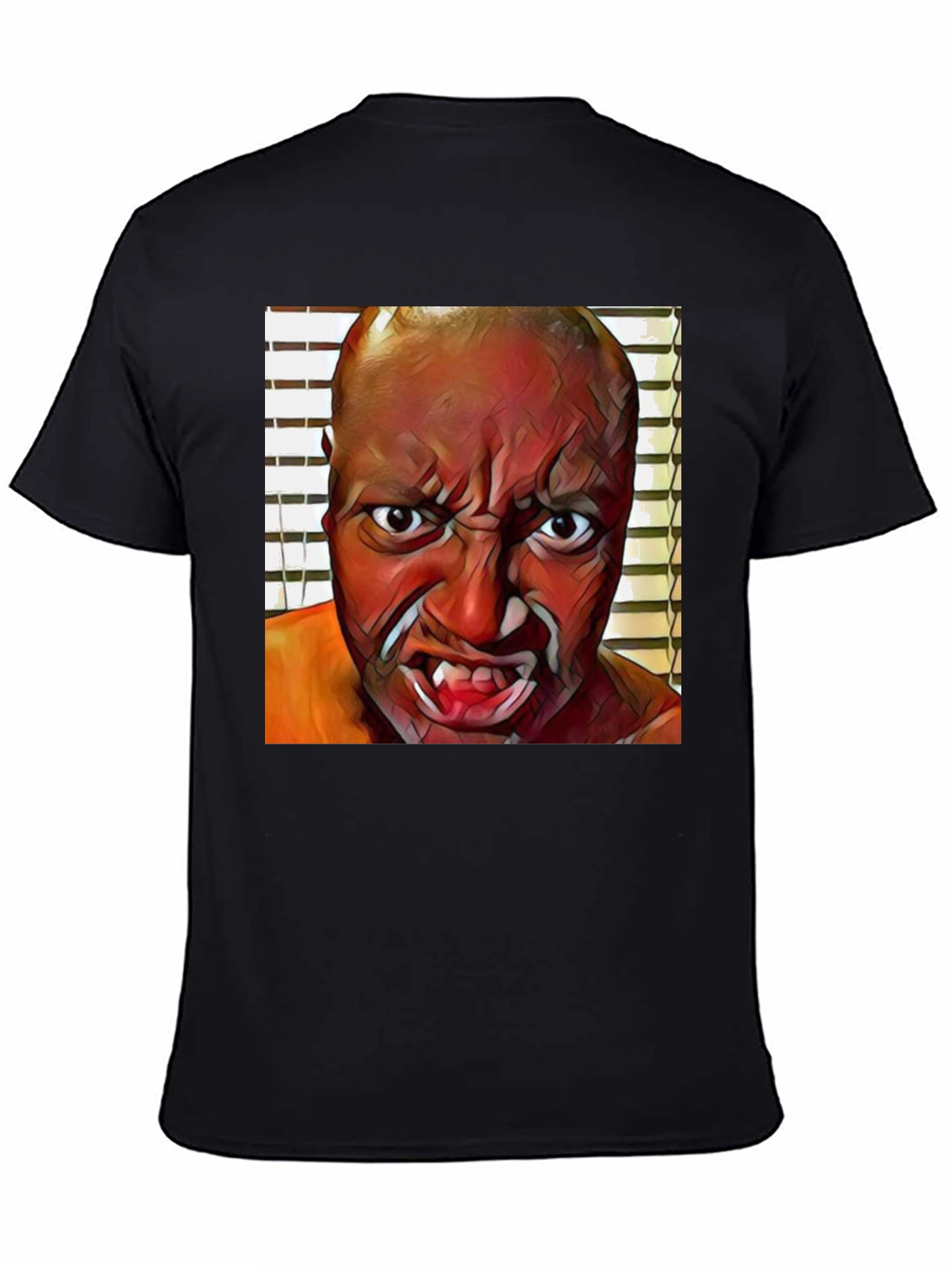 Monster Face Graphic Black T-Shirt