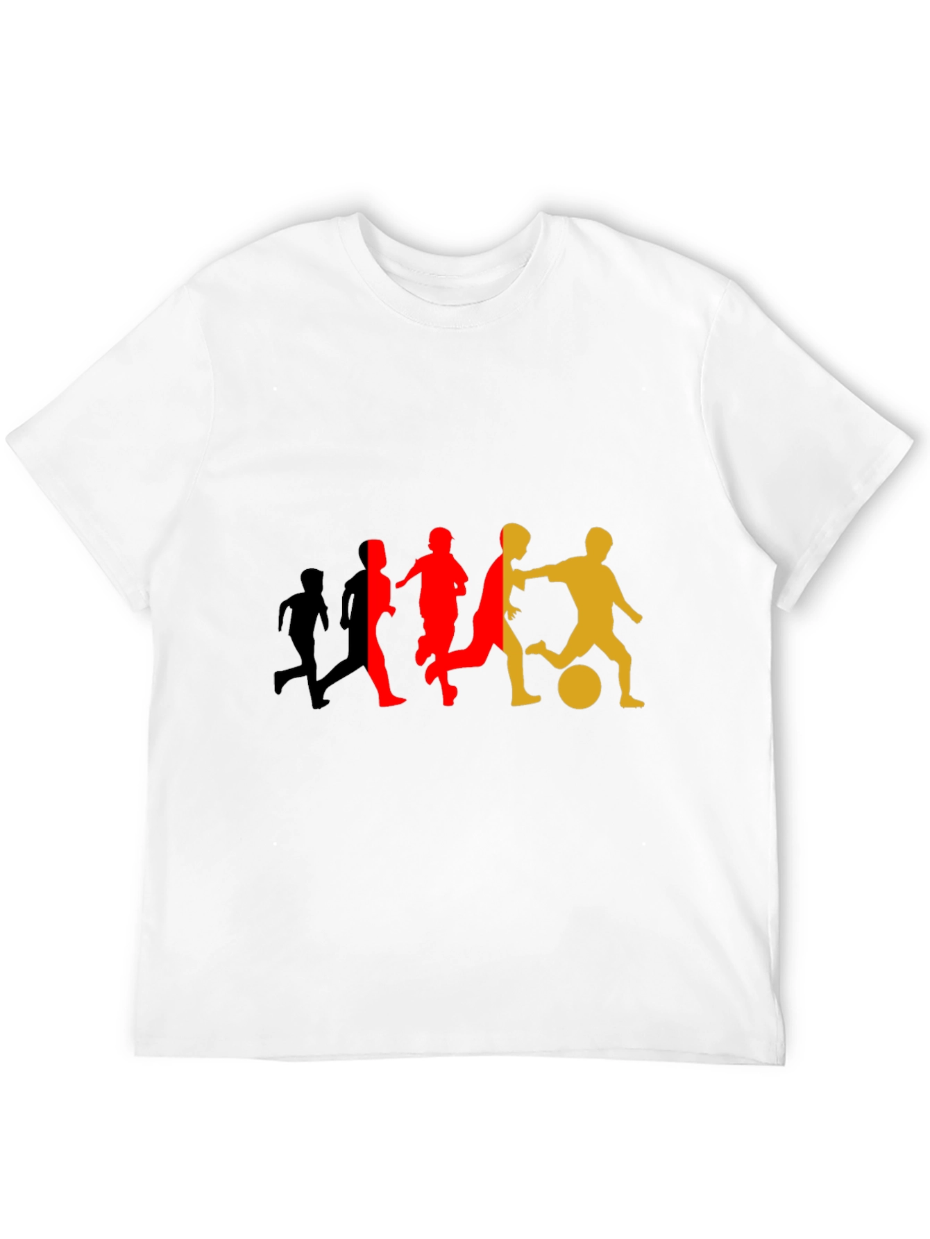Soccer Player Silhouette Graphic T-Shirt