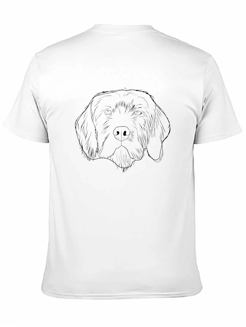 Dog Sketch Graphic Tee - Black Cotton Blend