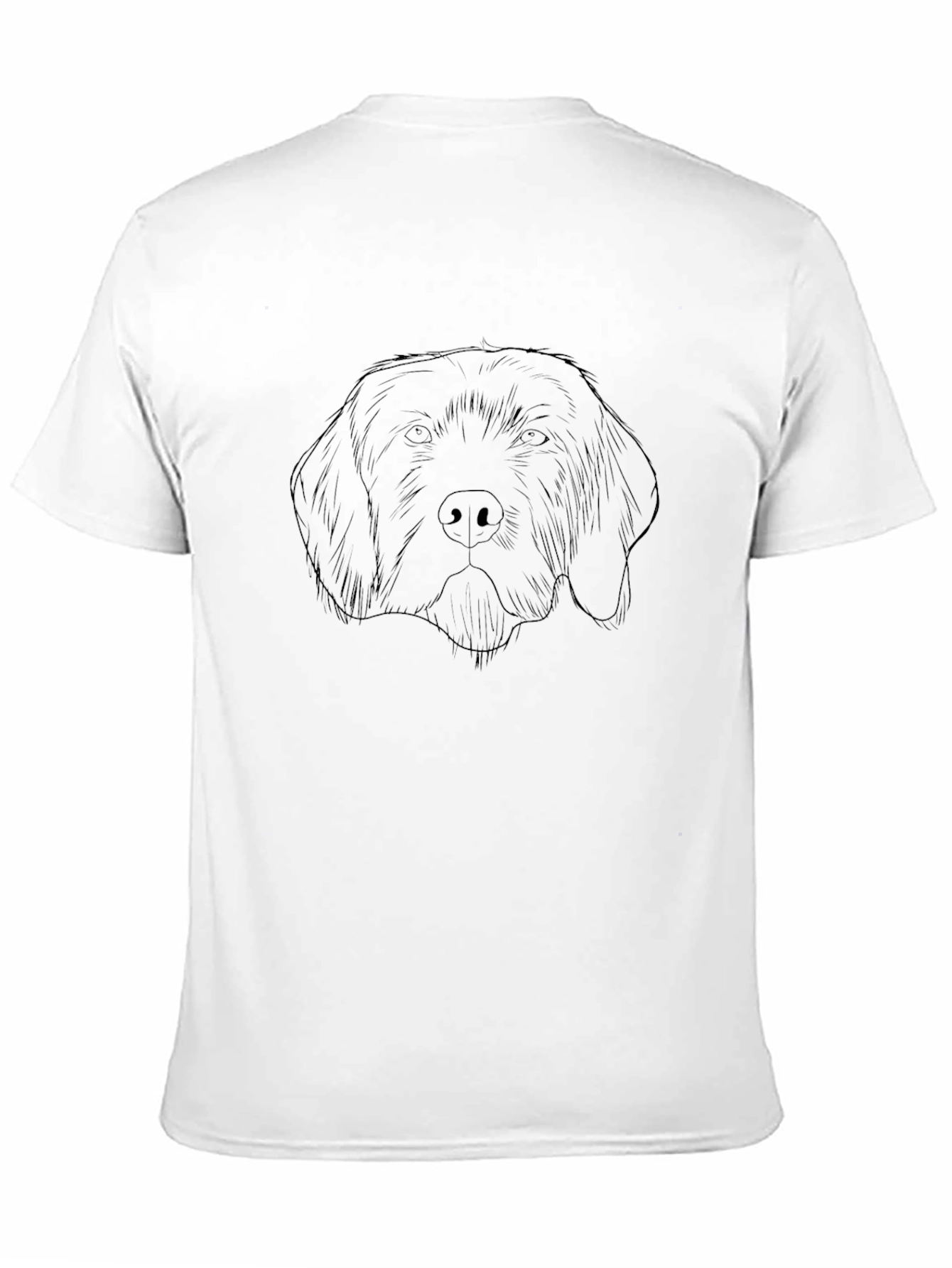 Dog Sketch Graphic Tee - Black Cotton Blend