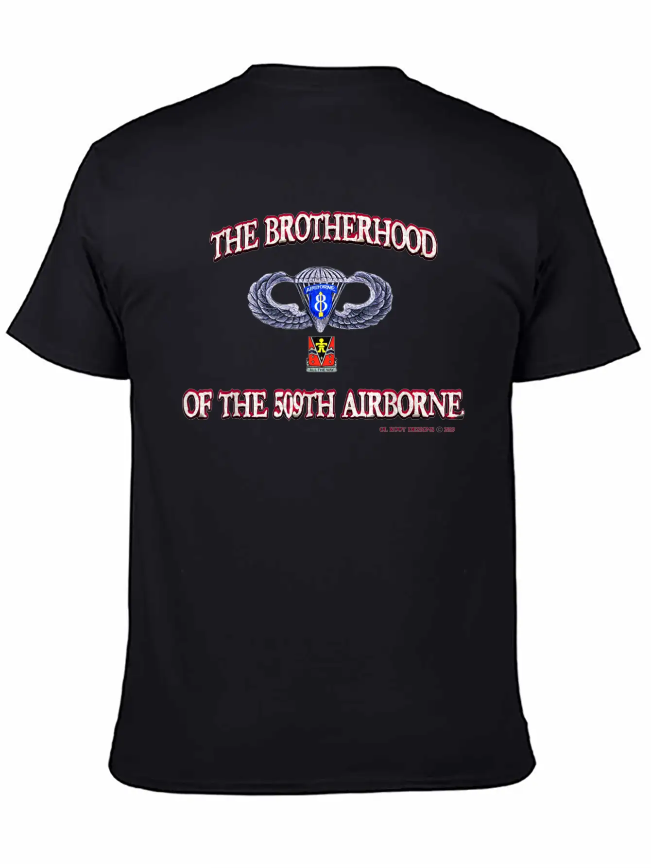 Ol Koot Designs BROTHERHOOD AIRBORNE Stylish Everyday T-Shirt – Unisex Basic Cotton Tee