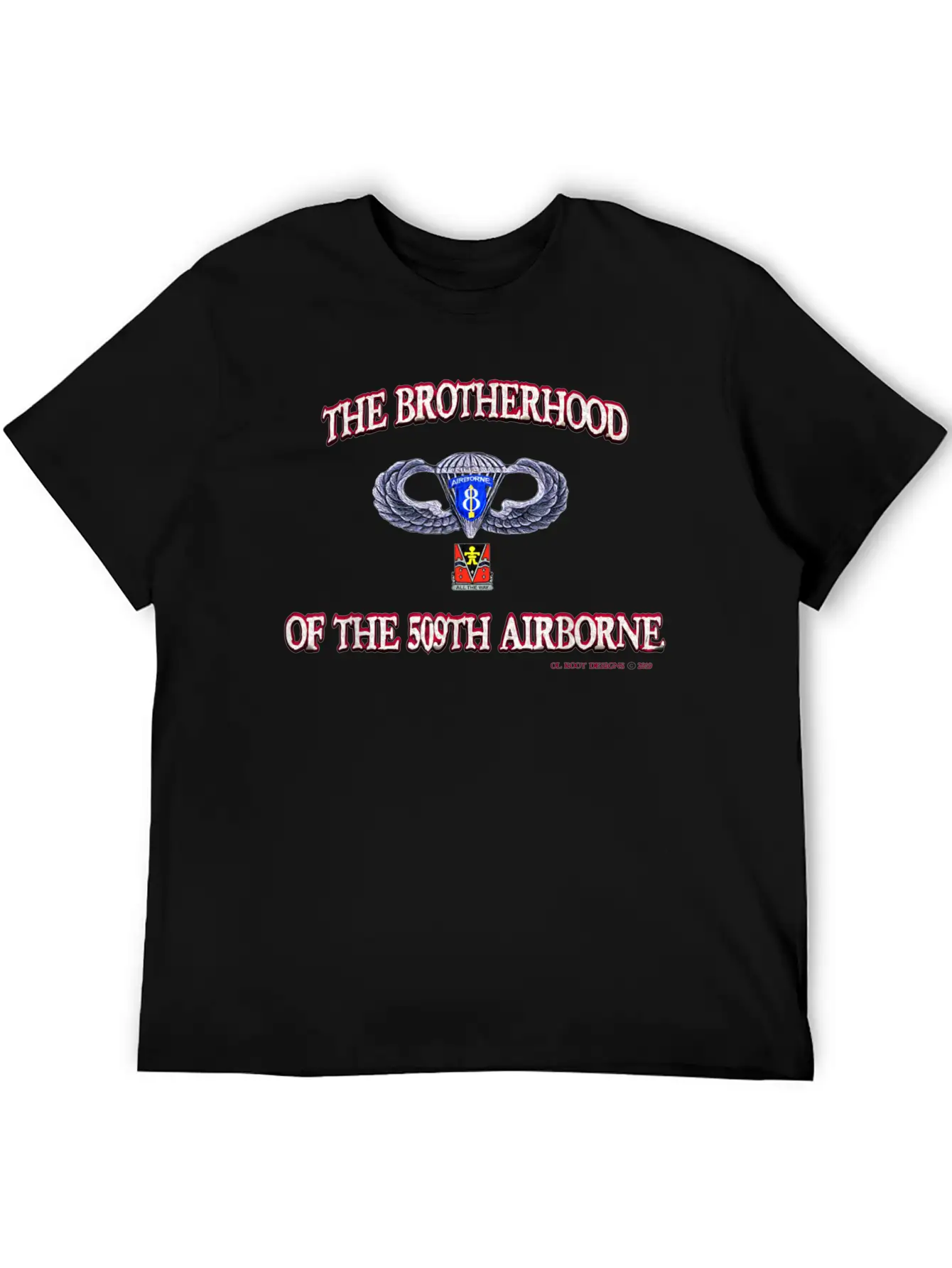Ol Koot Designs BROTHERHOOD AIRBORNE Stylish Everyday T-Shirt – Unisex Basic Cotton Tee