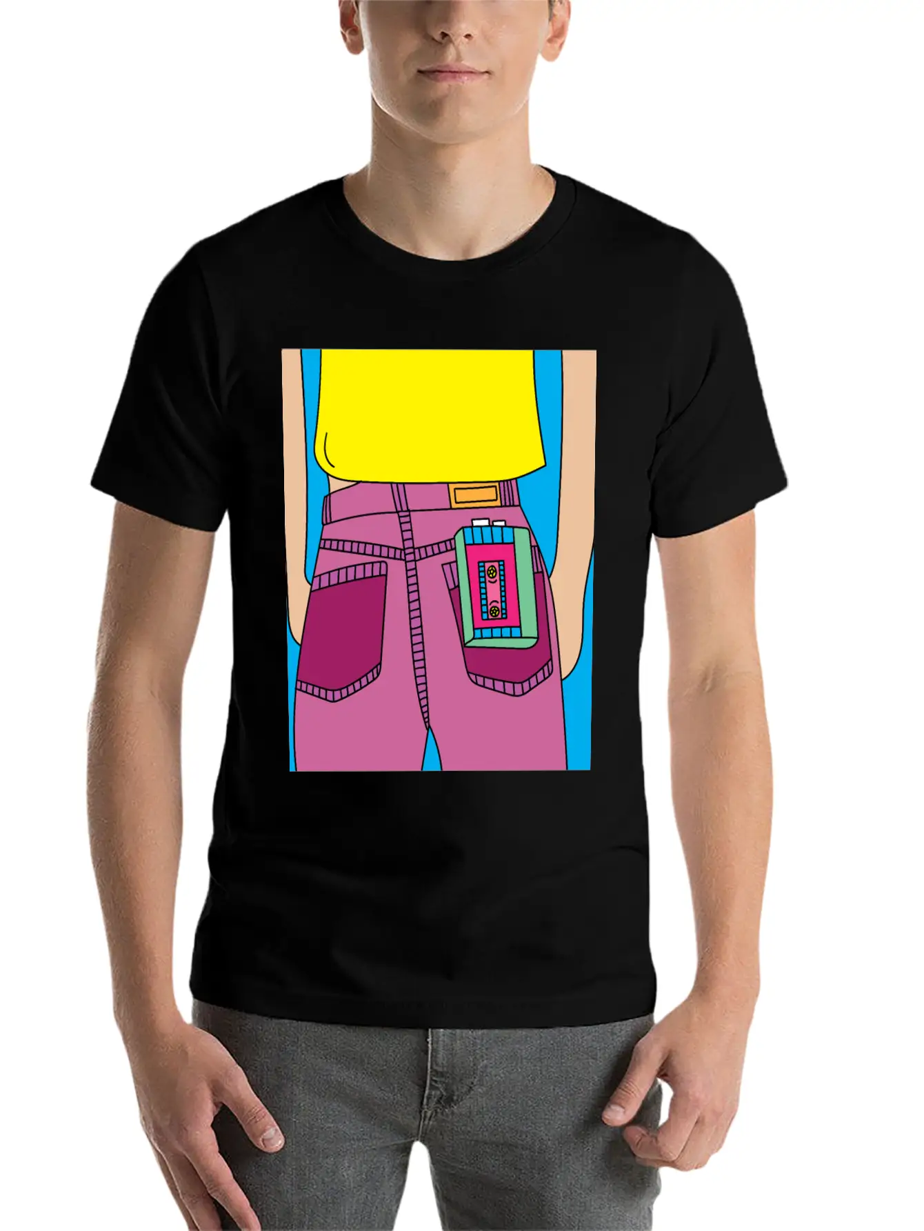 Old Colorful Stylish Retro Music Radios Unisex Short Sleeve Soft Cotton T-Shirt – Casual Everyday Wear