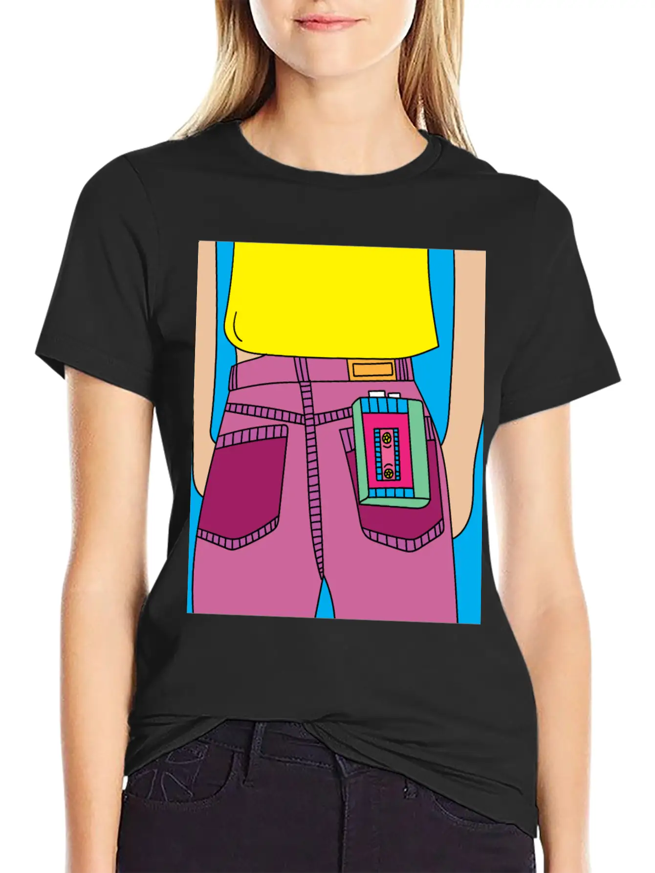 Old Colorful Stylish Retro Music Radios Unisex Short Sleeve Soft Cotton T-Shirt – Casual Everyday Wear