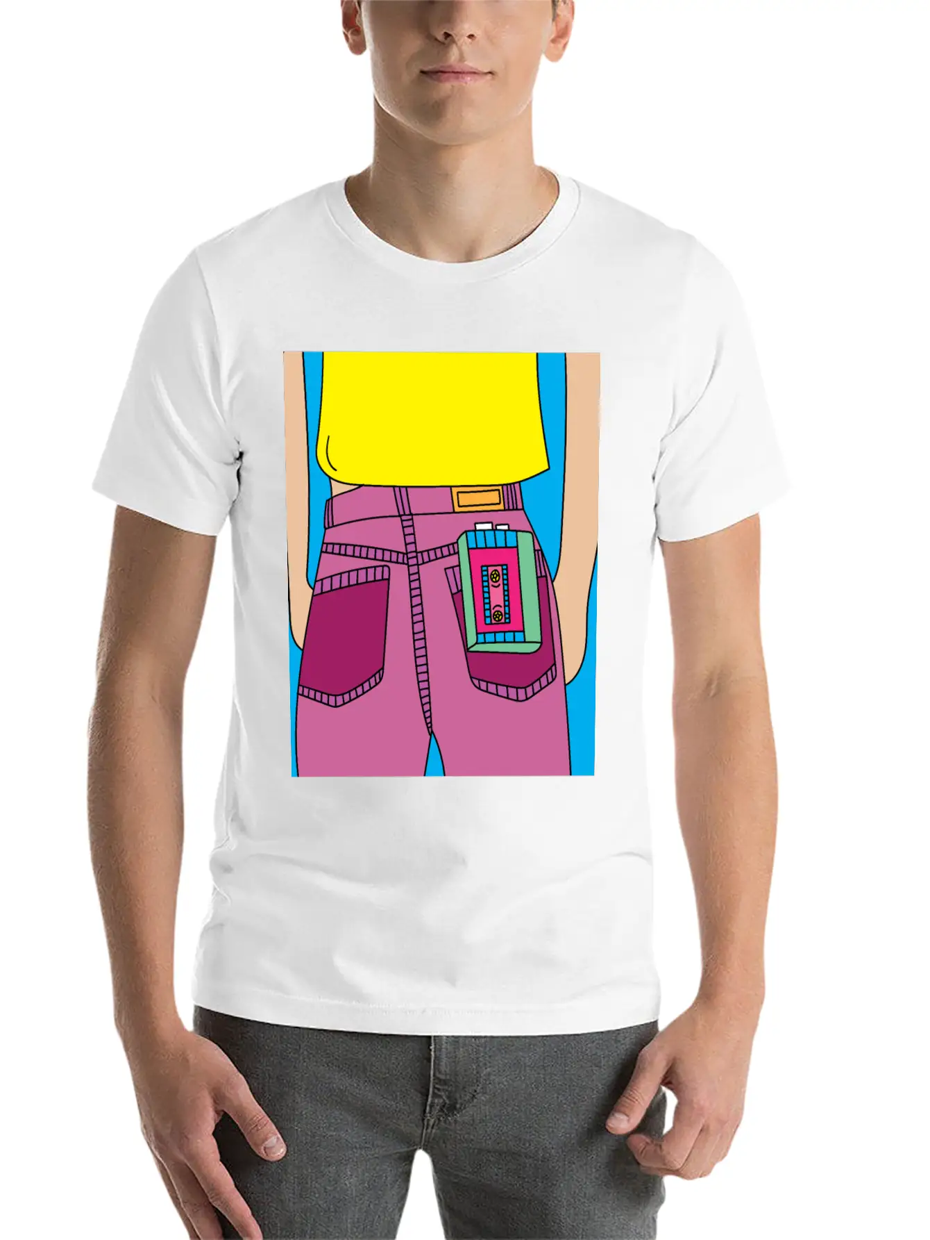 Old Colorful Stylish Retro Music Radios Unisex Short Sleeve Soft Cotton T-Shirt – Casual Everyday Wear