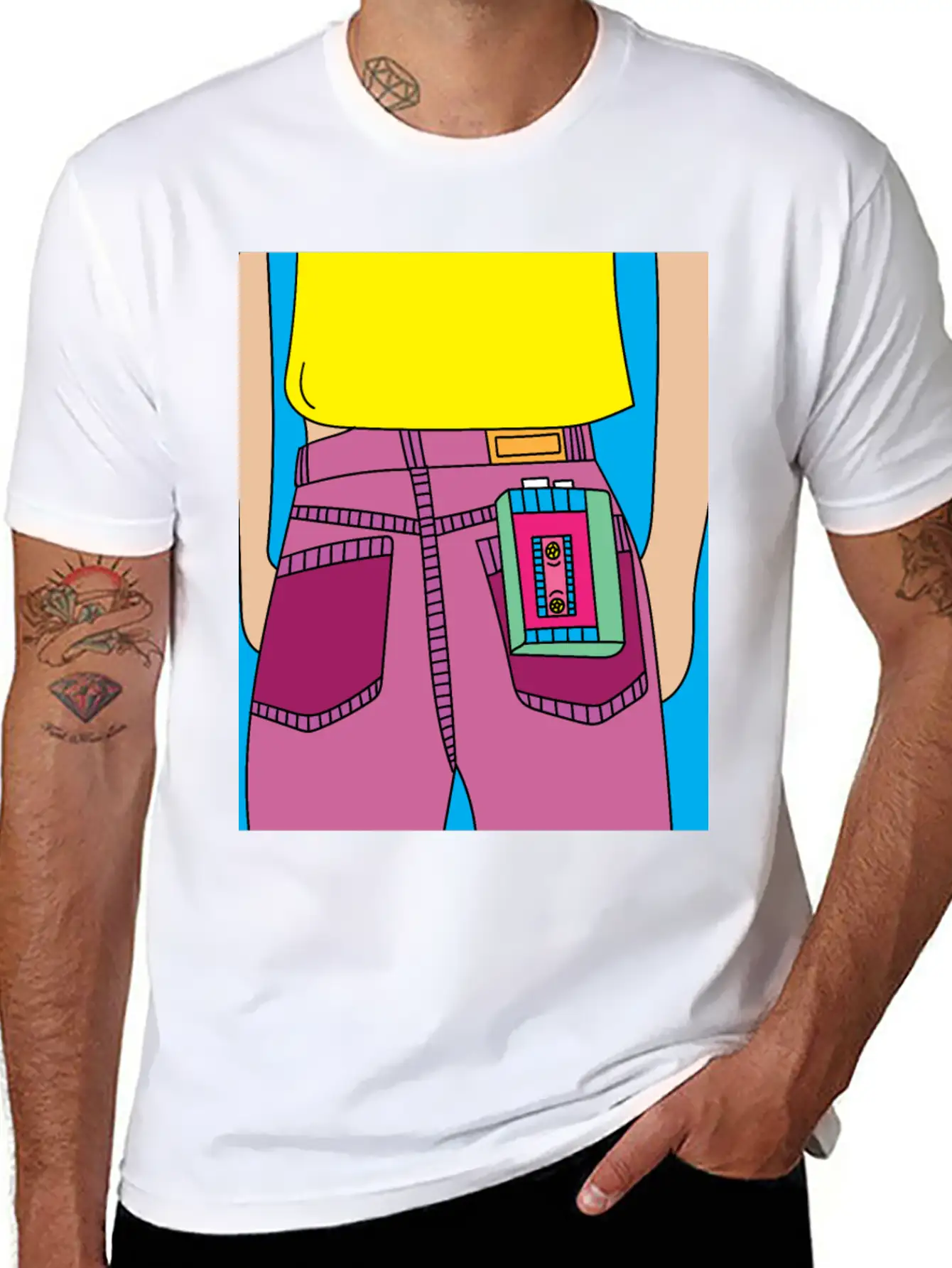 Old Colorful Stylish Retro Music Radios Unisex Short Sleeve Soft Cotton T-Shirt – Casual Everyday Wear