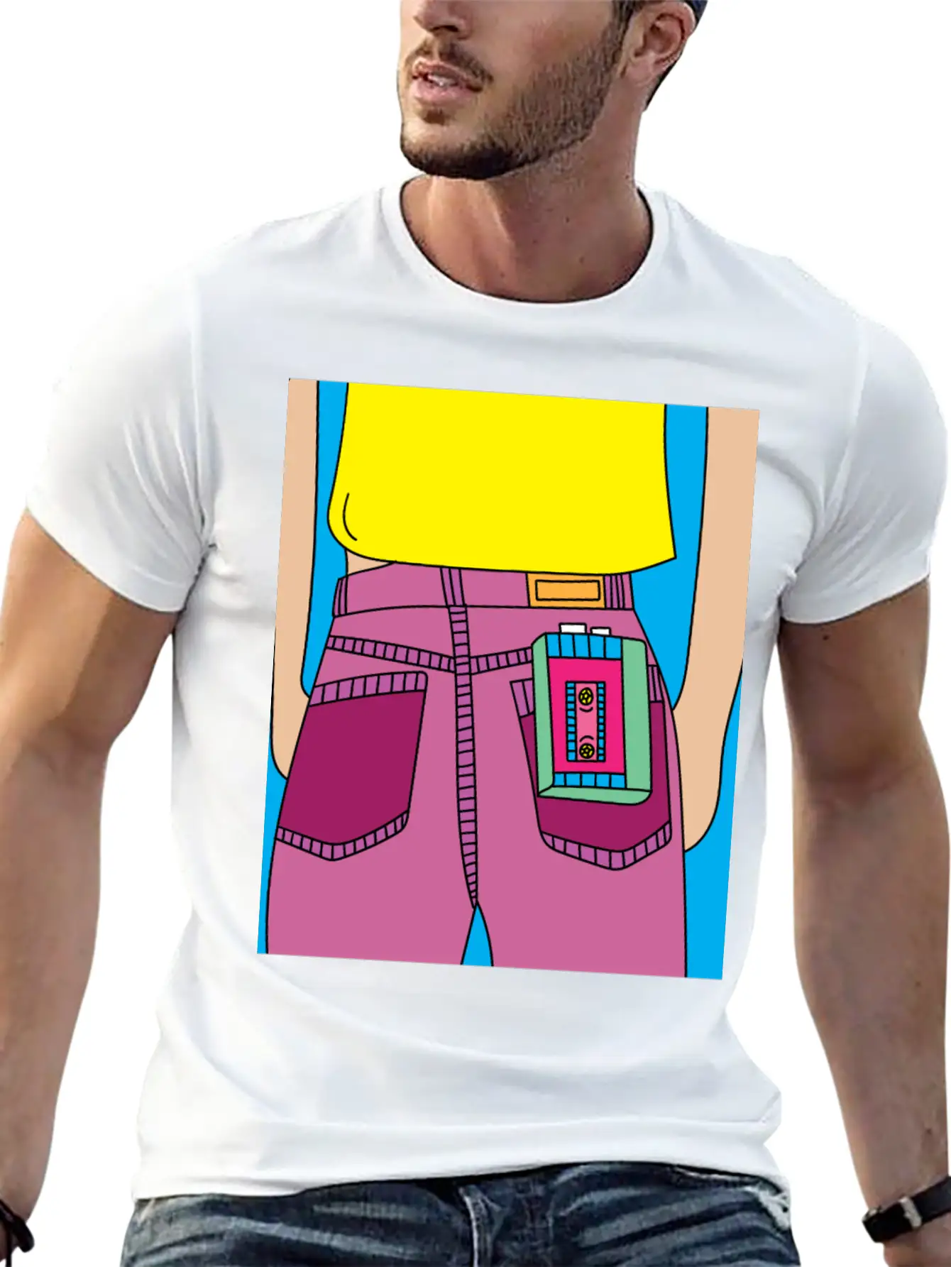 Old Colorful Stylish Retro Music Radios Unisex Short Sleeve Soft Cotton T-Shirt – Casual Everyday Wear