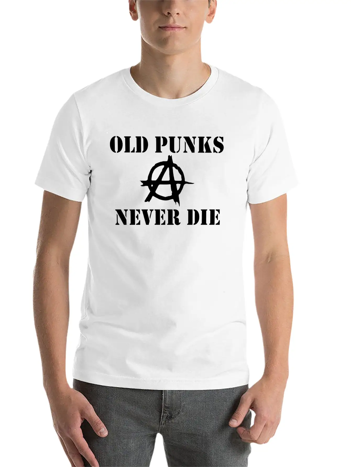 OLD PUNK ROCK Unisex Casual T-Shirt – Clean Design For Daily Comfort