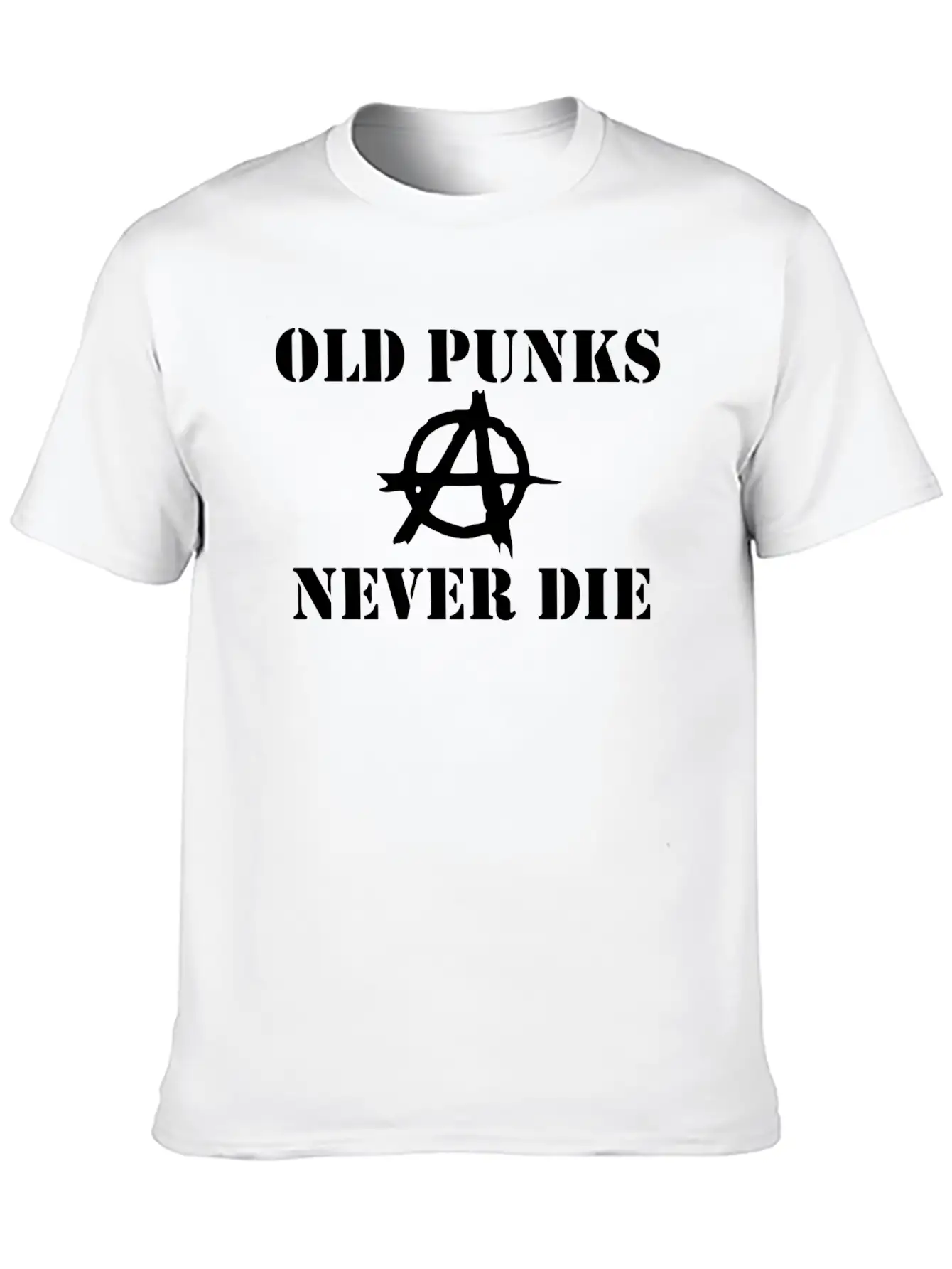 OLD PUNK ROCK Unisex Casual T-Shirt – Clean Design For Daily Comfort
