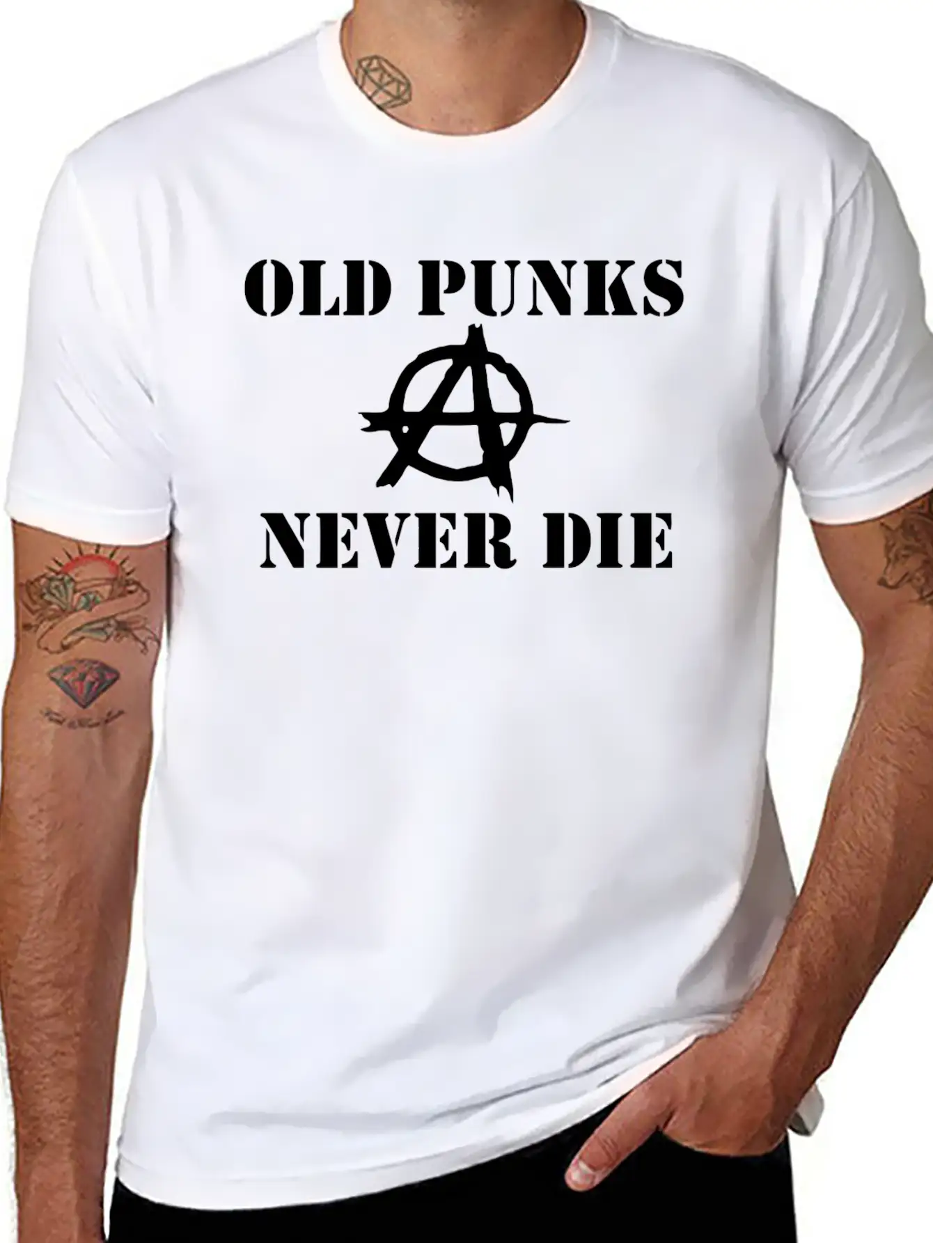 OLD PUNK ROCK Unisex Casual T-Shirt – Clean Design For Daily Comfort