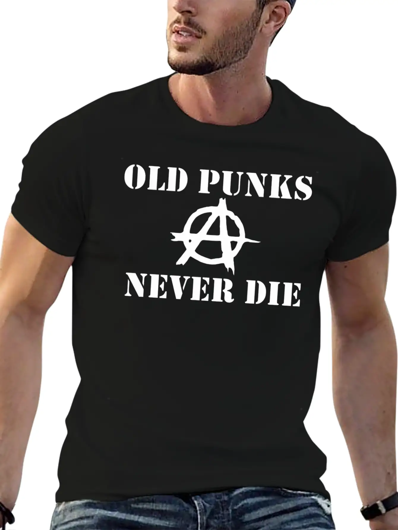 OLD PUNK ROCK Unisex Casual T-Shirt – Clean Design For Daily Comfort
