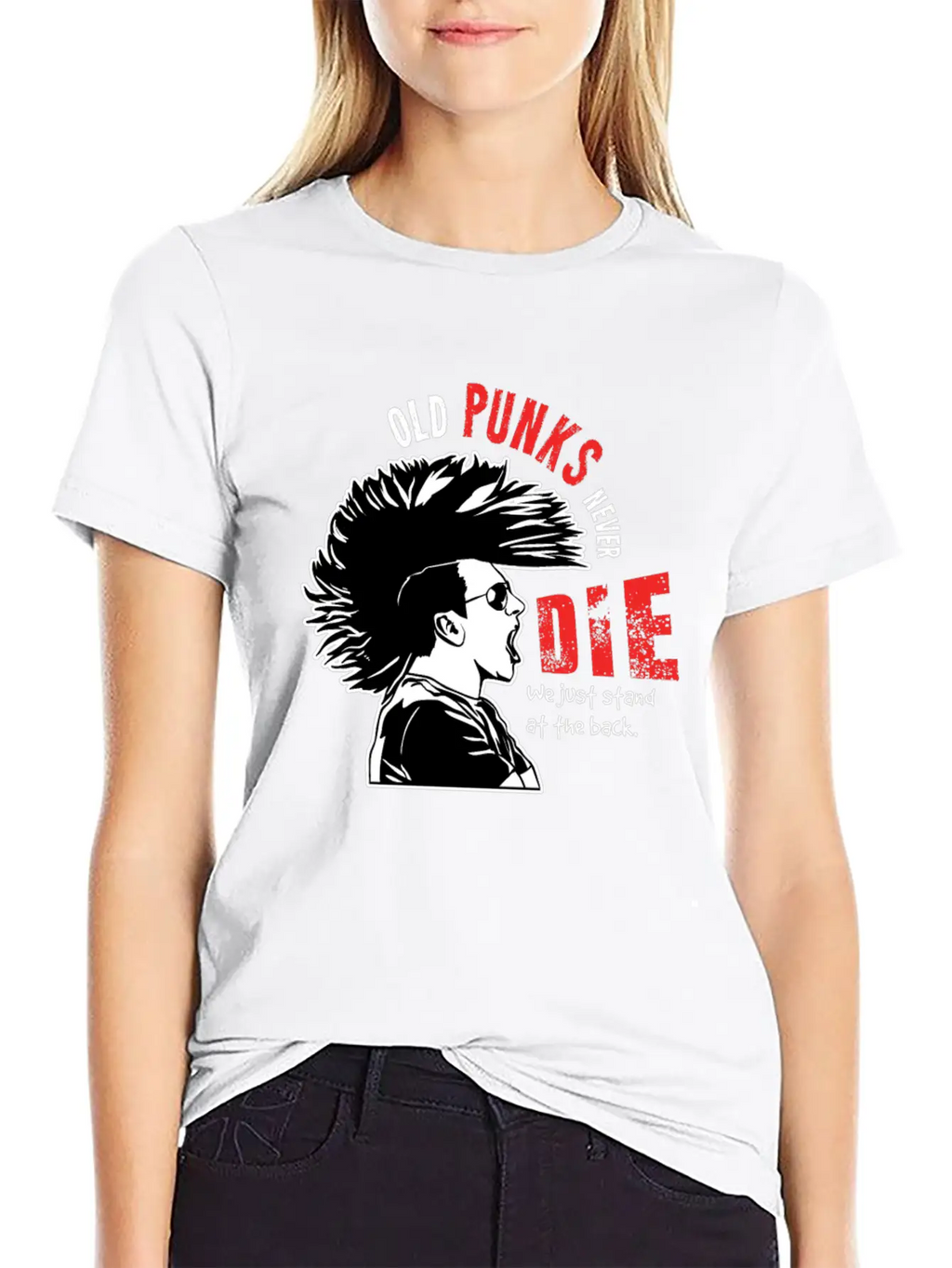 Old Punks Never Die Gift For A Punk Rocker Unisex Short Sleeve Soft Cotton T-Shirt – Casual Everyday Wear