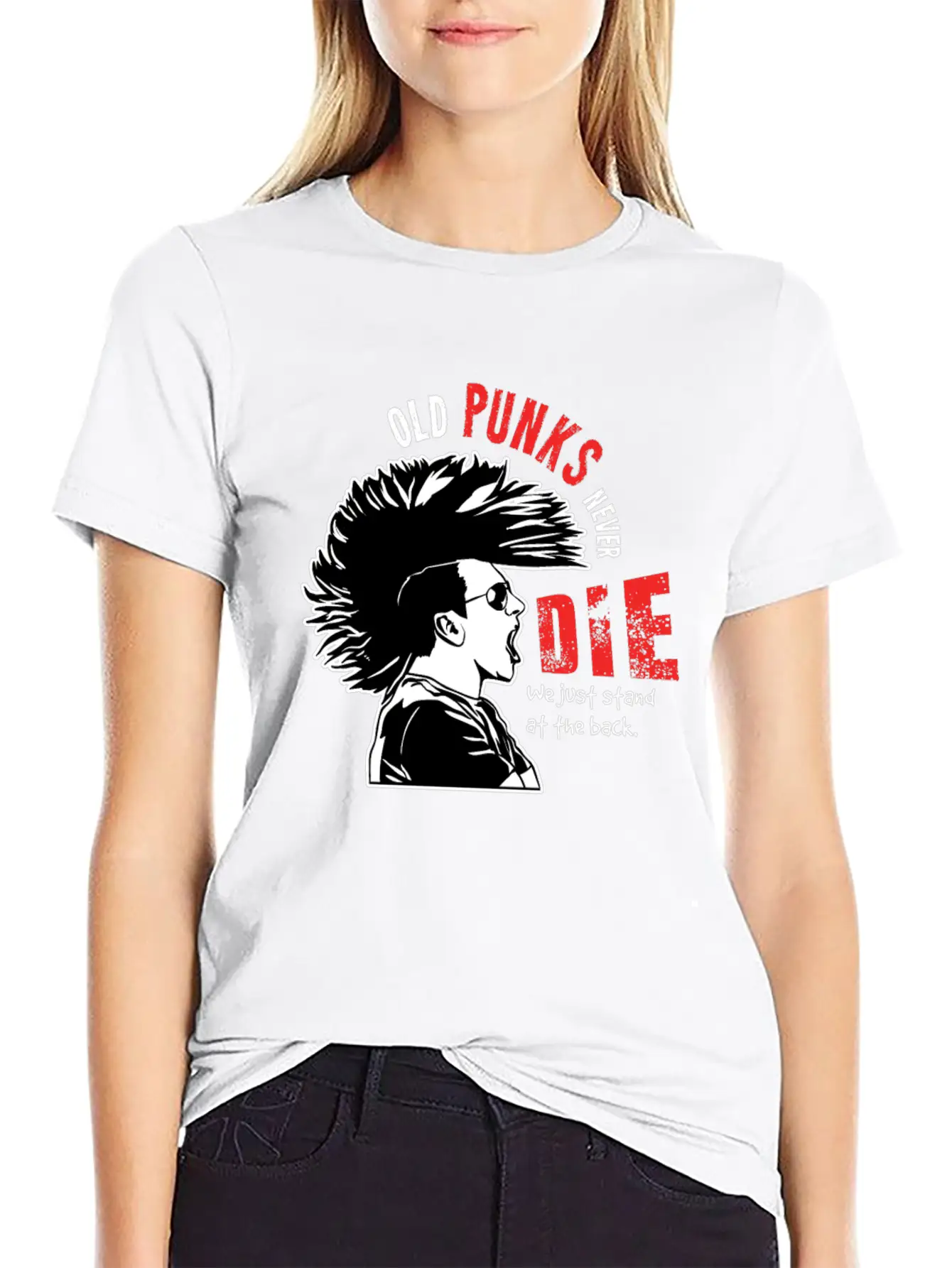 Old Punks Never Die Gift For A Punk Rocker Unisex Short Sleeve Soft Cotton T-Shirt – Casual Everyday Wear