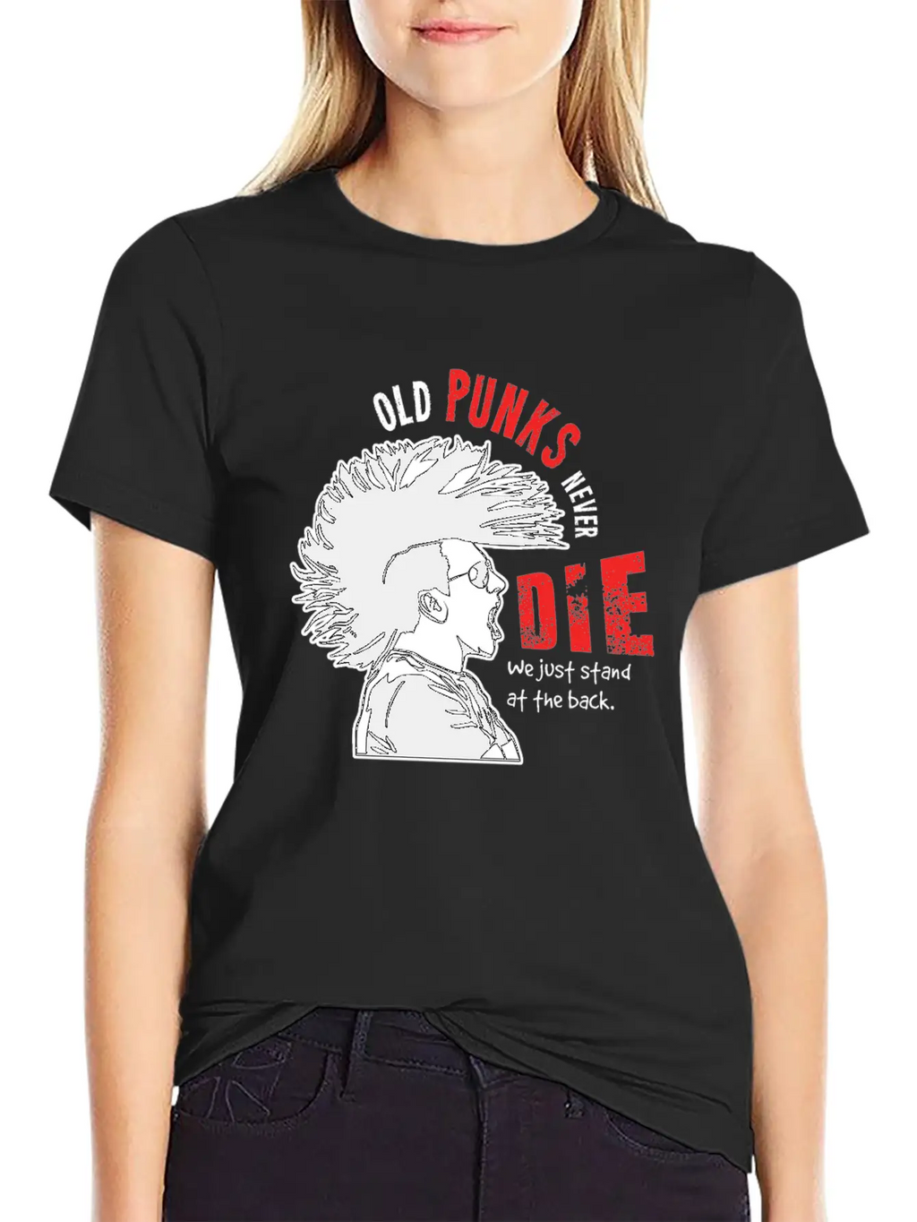 Old Punks Never Die Gift For A Punk Rocker Unisex Short Sleeve Soft Cotton T-Shirt – Casual Everyday Wear