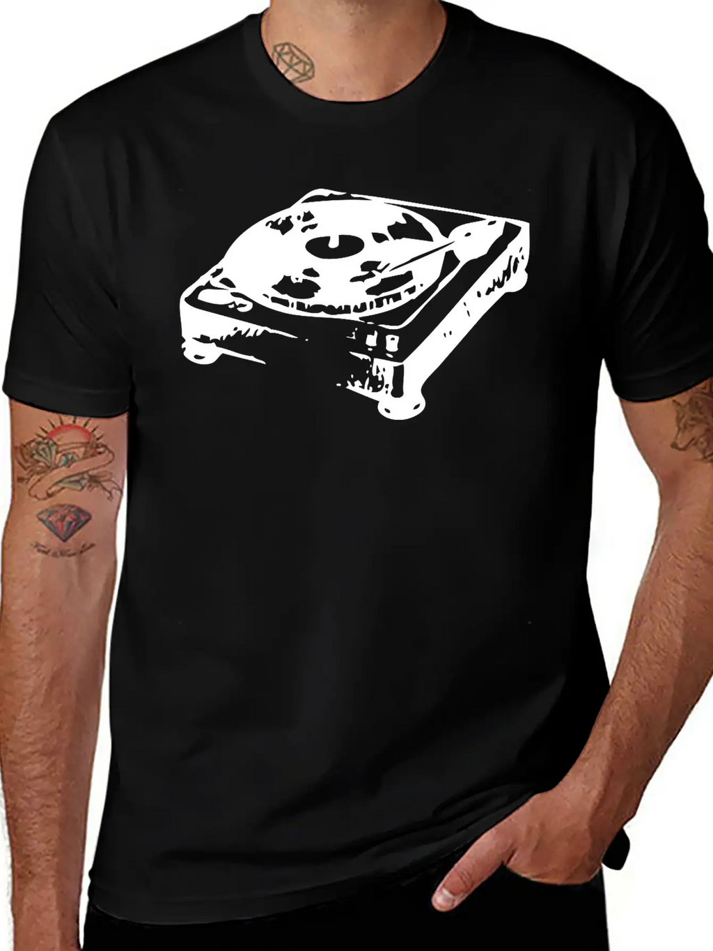 Old Record Player Unisex Casual T-Shirt – Clean Design For Daily Comfort