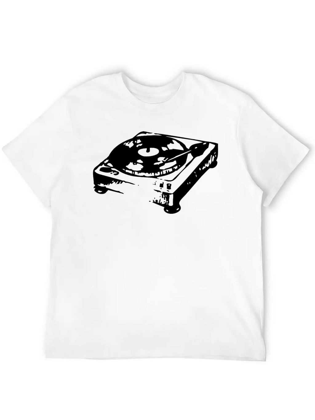 Old Record Player Unisex Casual T-Shirt – Clean Design For Daily Comfort