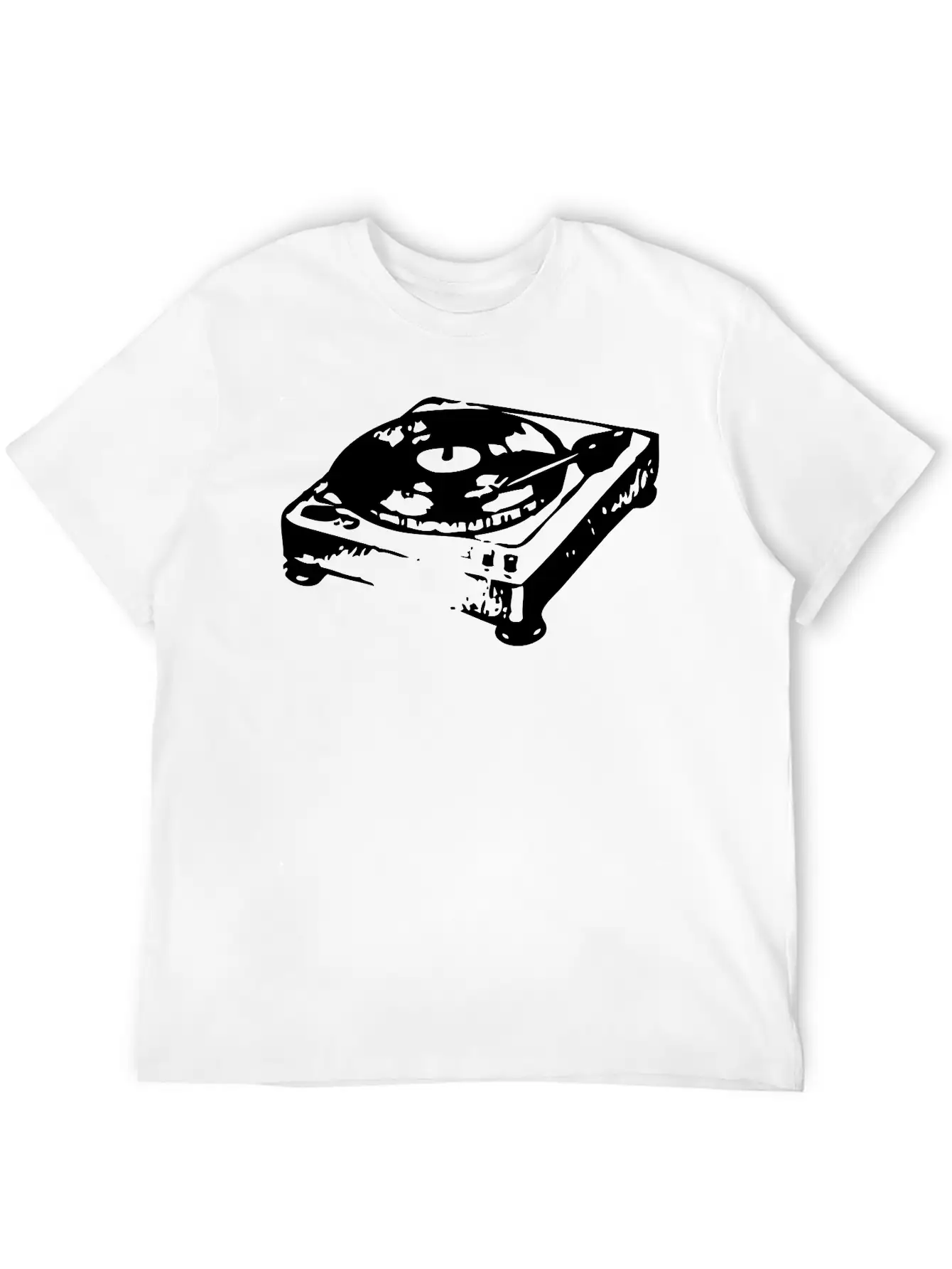 Old Record Player Unisex Casual T-Shirt – Clean Design For Daily Comfort